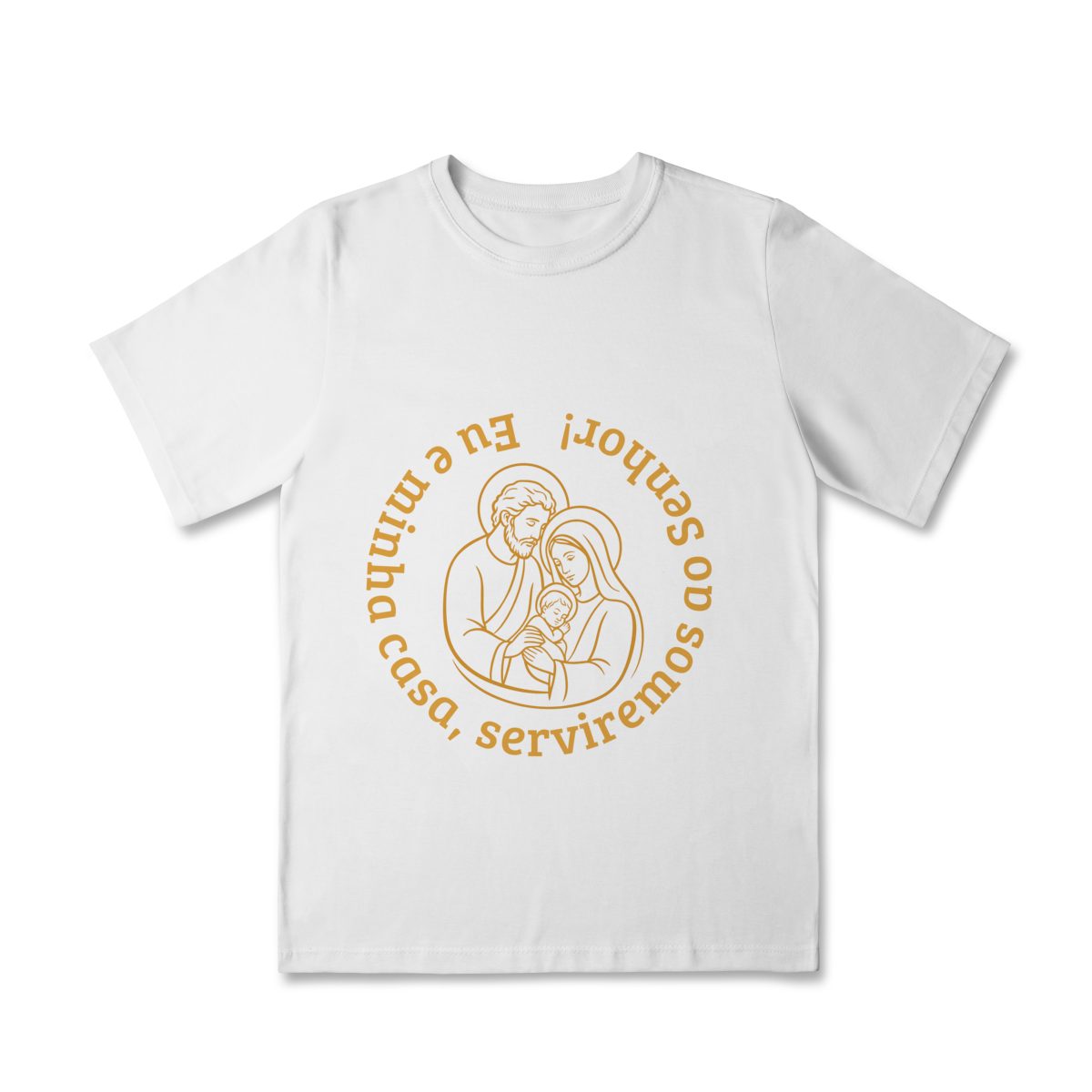 Camiseta - Classic Infantil Eu e Minha Casa Serviremos ao Senhor