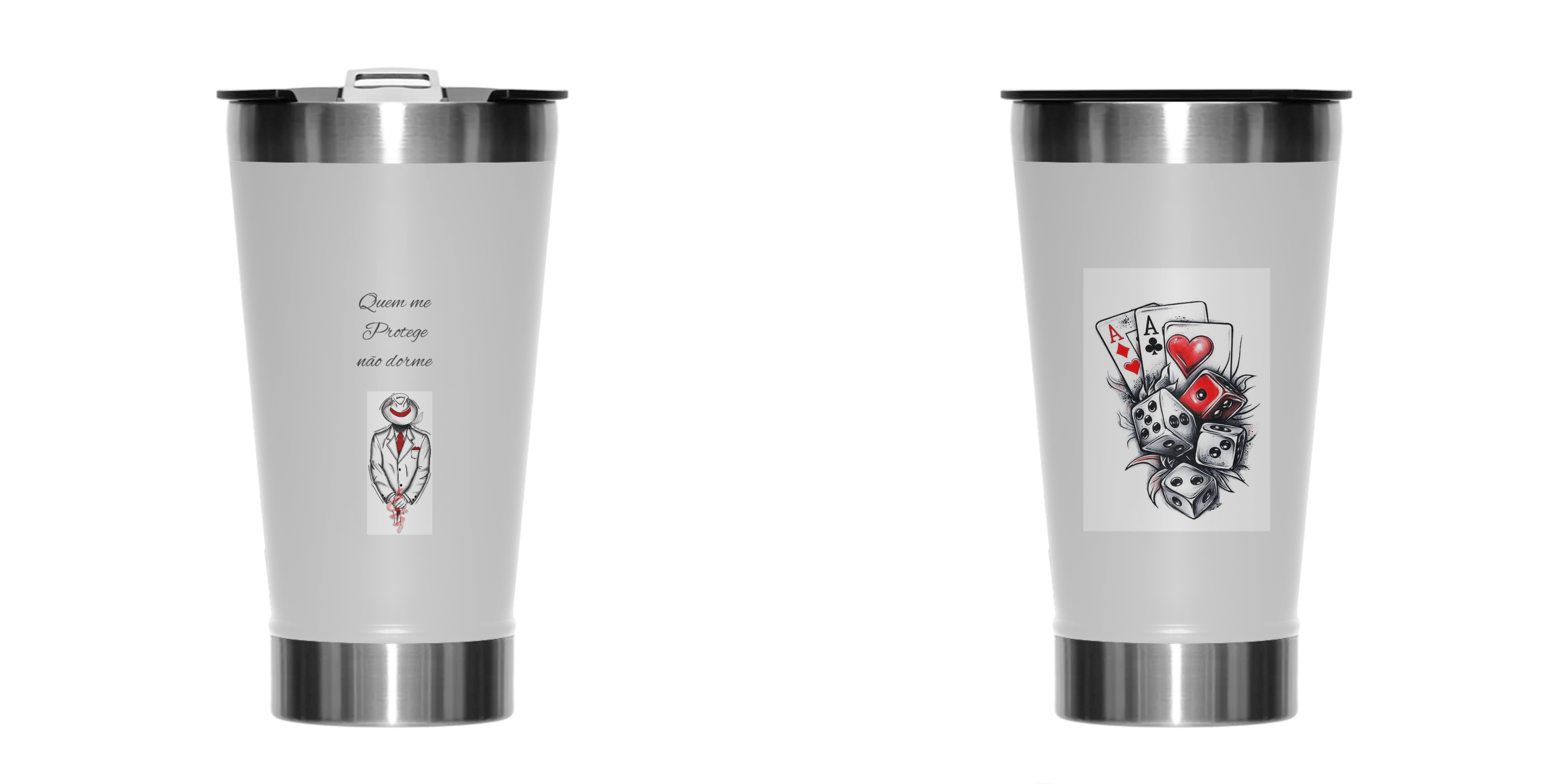 Nome do produto: Copo Quem me protege Não dorme 