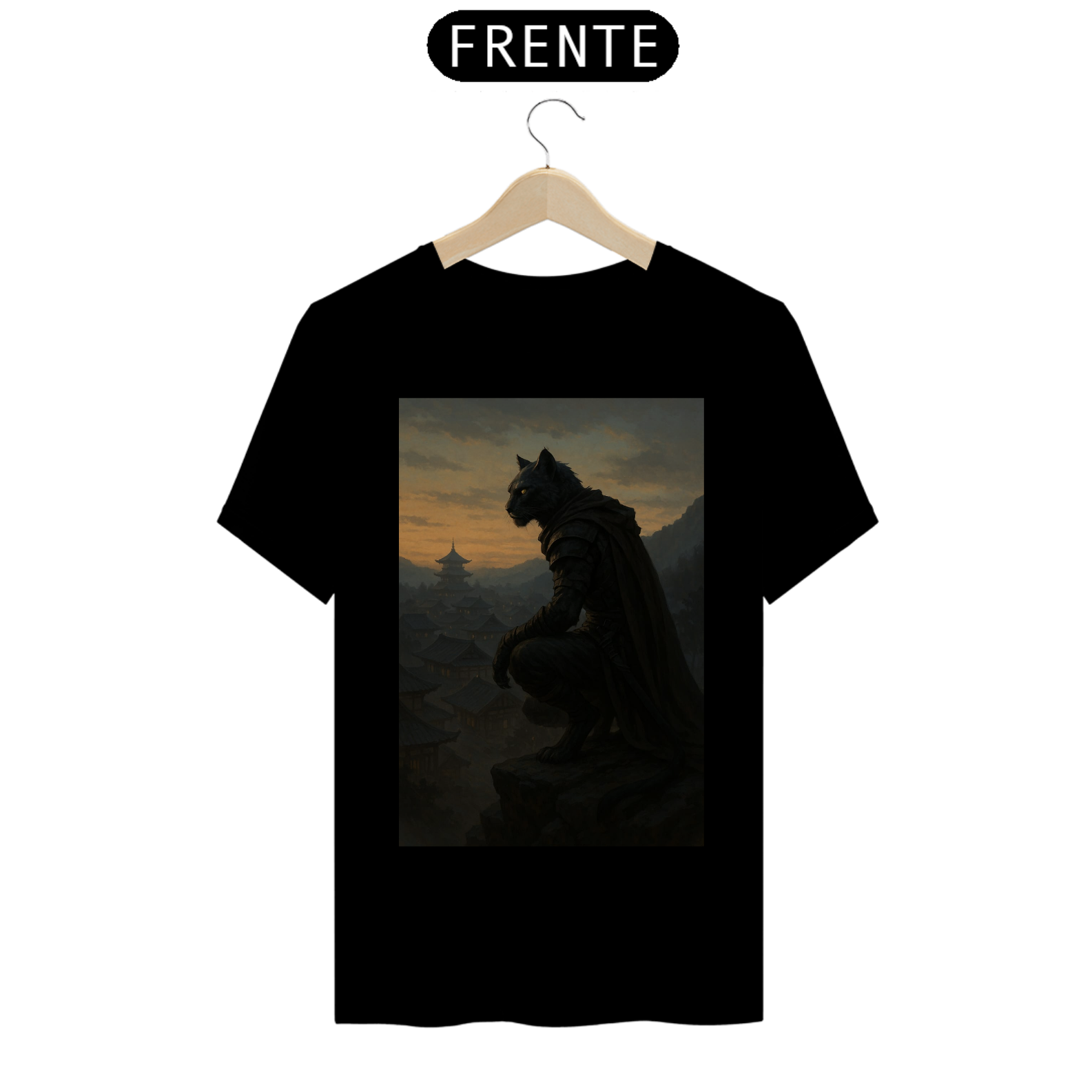 Camiseta Yterbiun – Gato Guerreiro nas Sombras