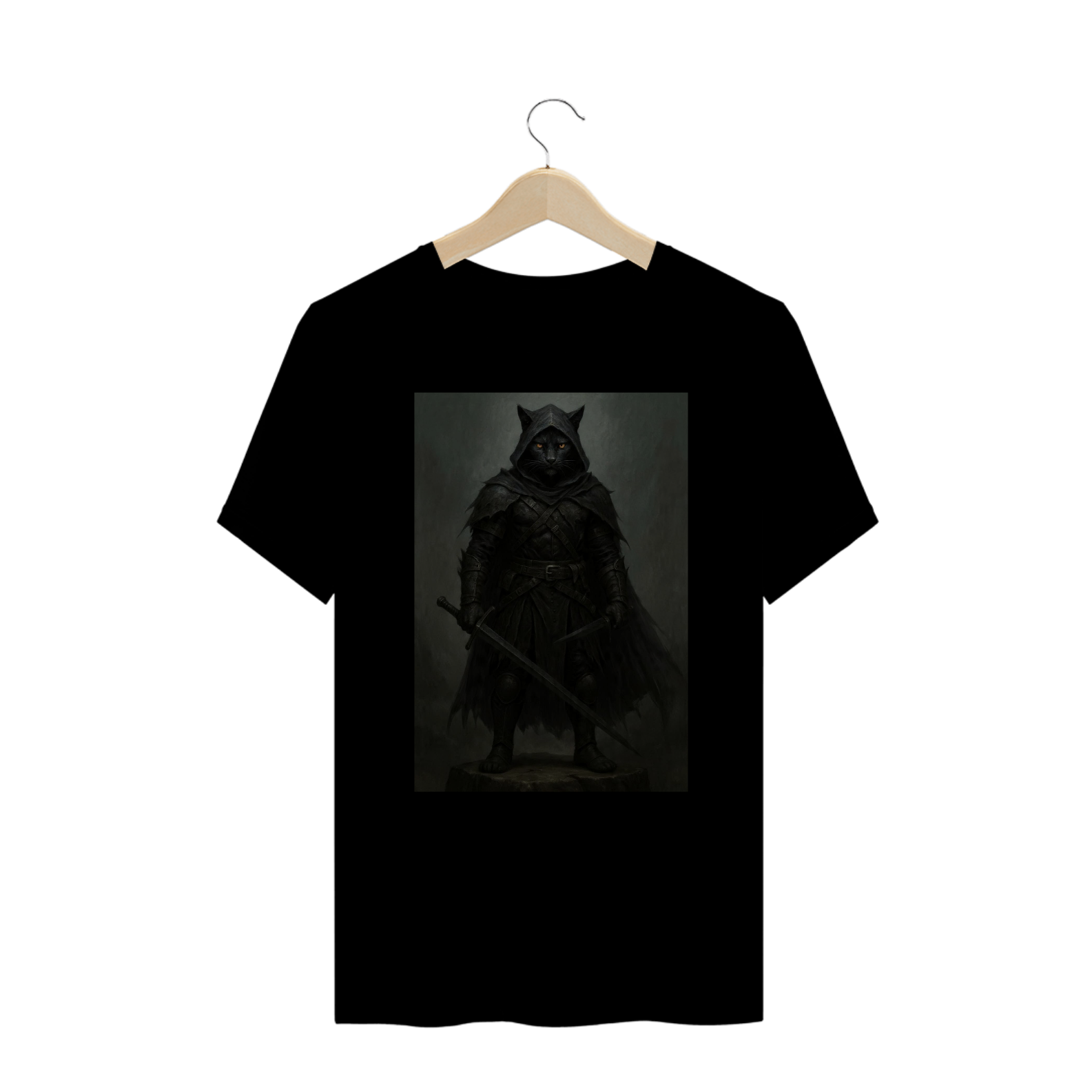 Camiseta Cavaleiro Gato Sombrio