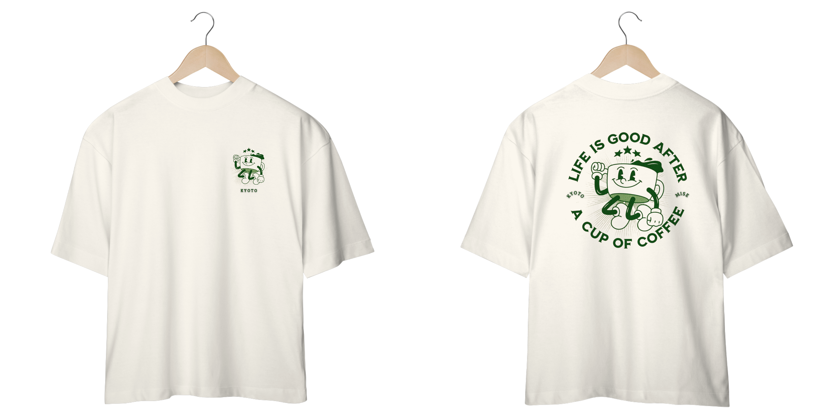 Camiseta ovesized - Life is a coffee