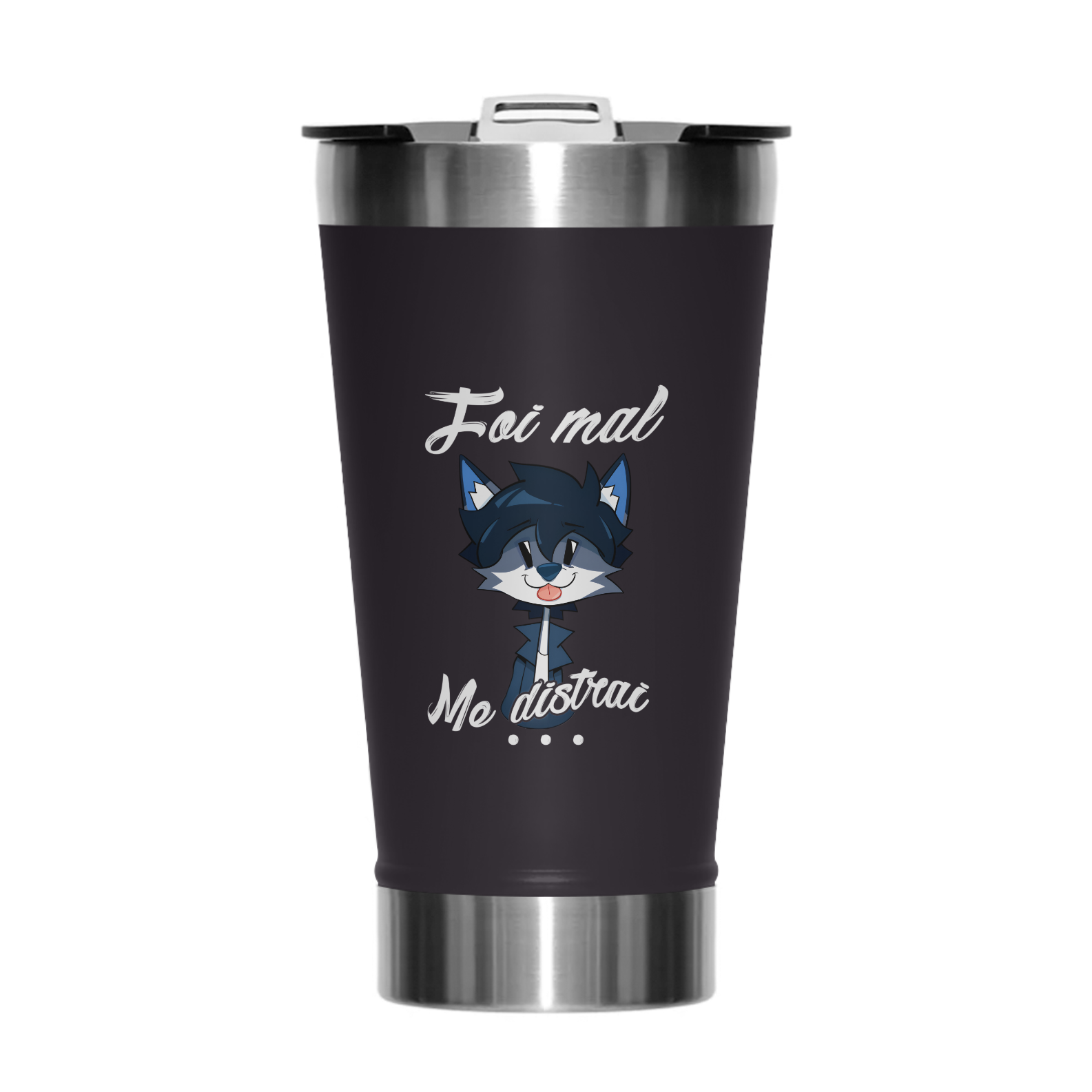 Nome do produto: Foi Mal, Me Distraí — Copo Térmico (Tumbler 473ml)