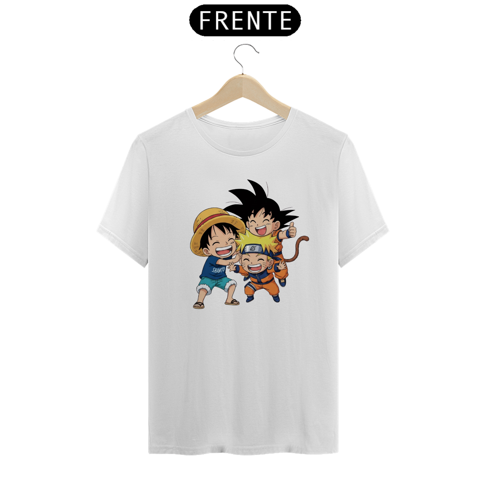 Camiseta - Goku, Naruto, Luffy