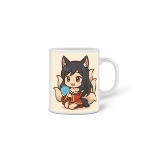 Caneca Ahri (chibi) - League of Legends