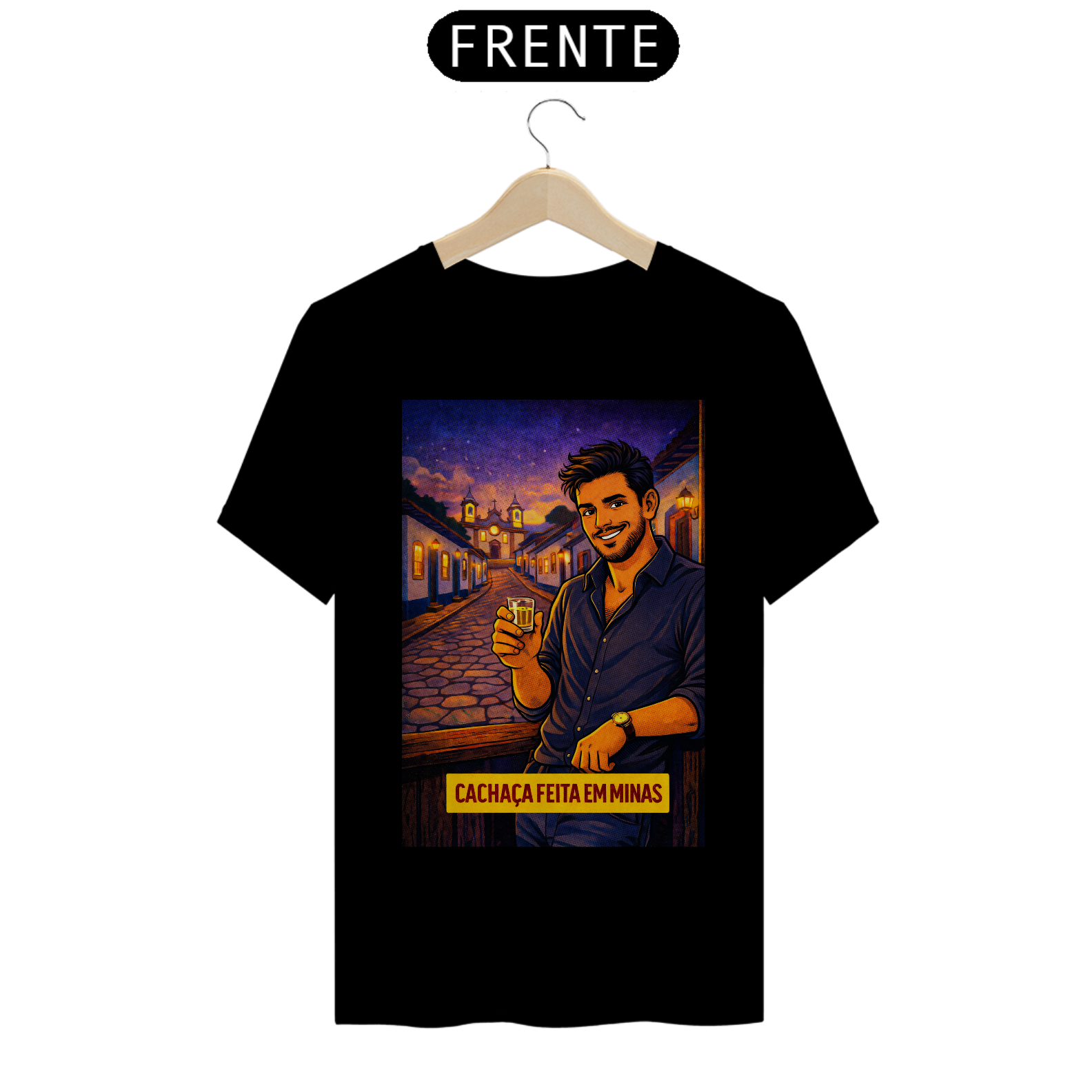 Camiseta Cachaça Feita em Minas Gerais