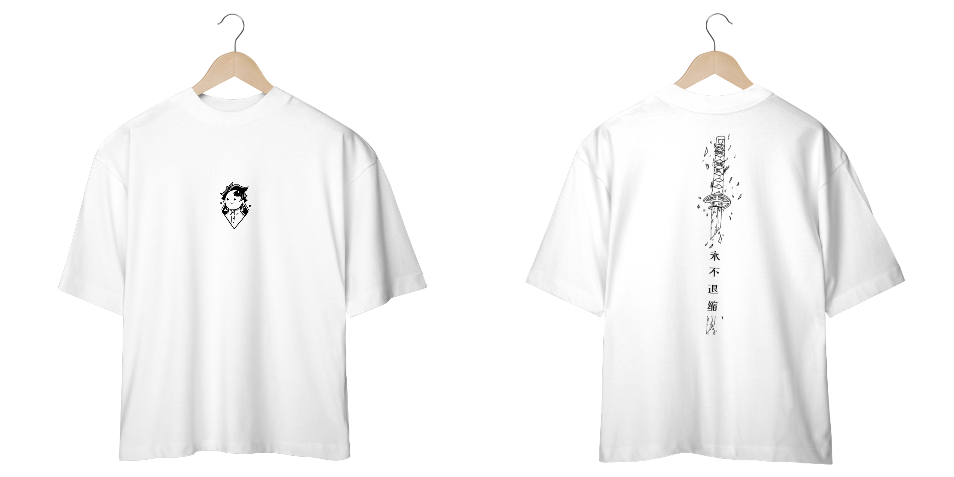 Oversized Demon Slayer - Tanjiro minimalista