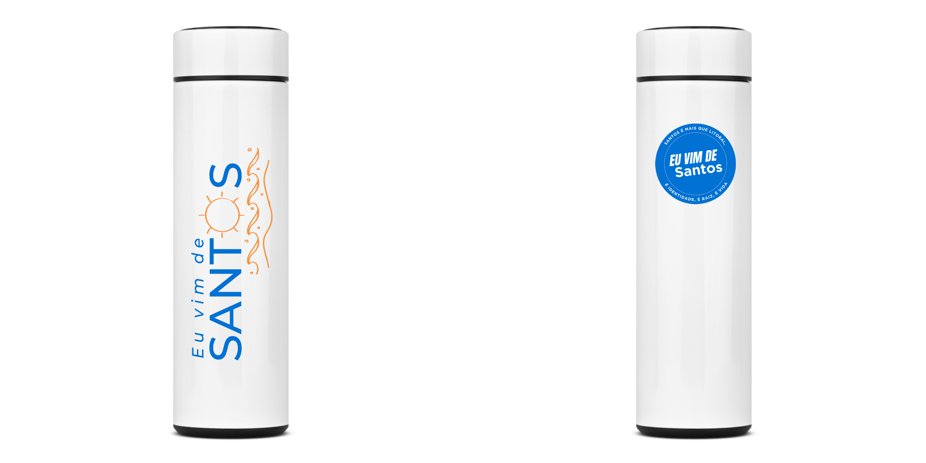 Garrafa Eu vim de Santos Sol e Mar