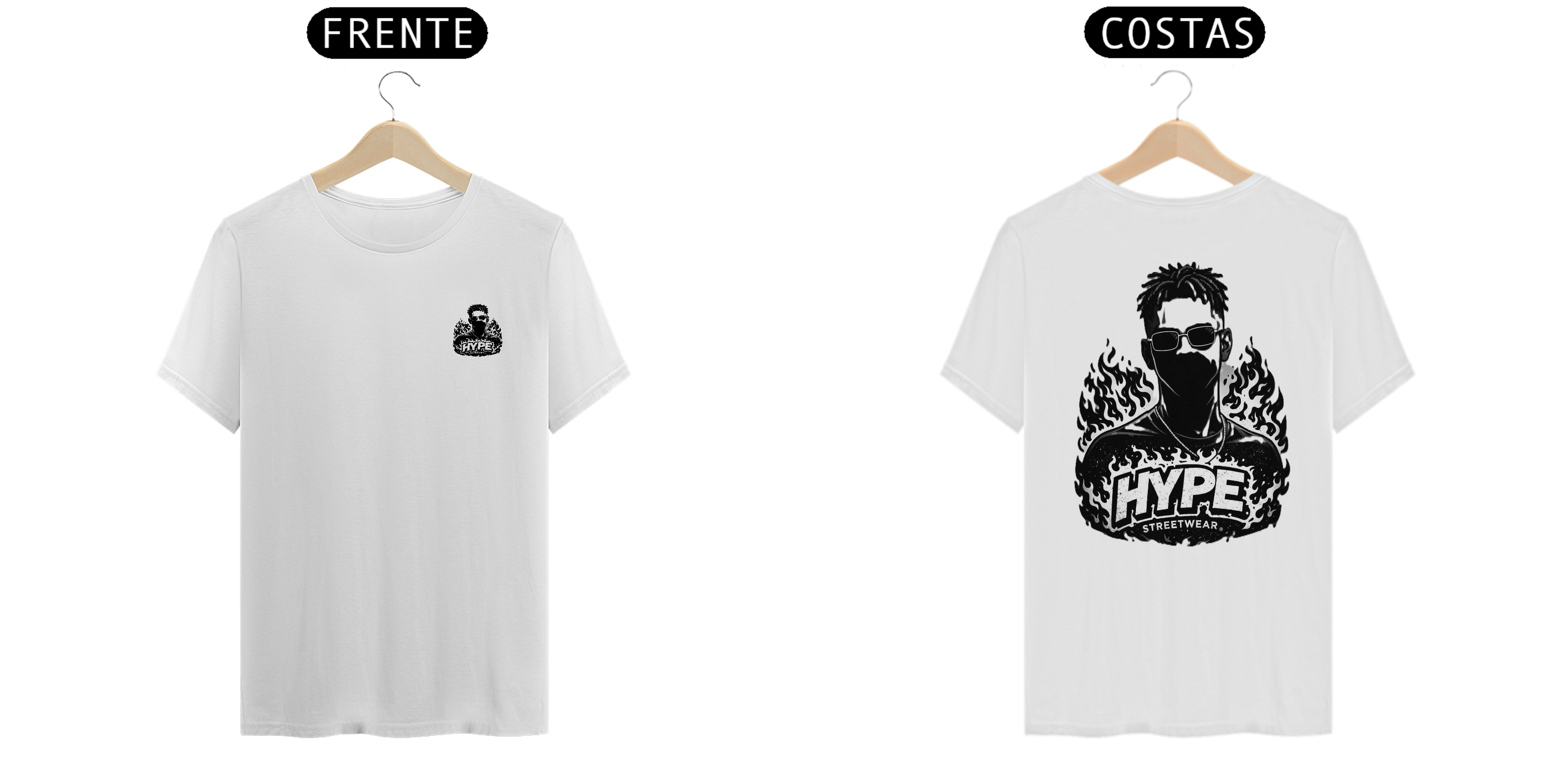 Nome do produto: Camiseta Hype Preto/Branco