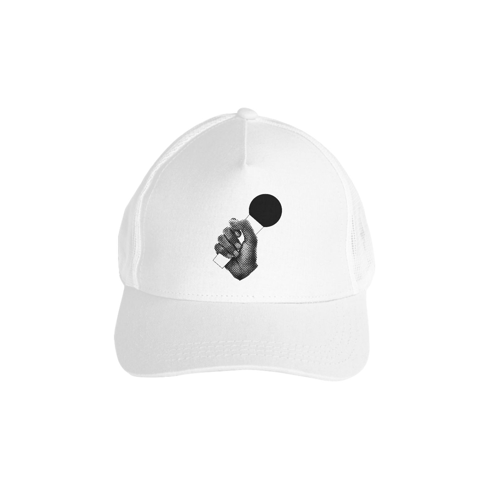 Nome do produto: BONÉ AMERICANO MICROFONE - BRANCO