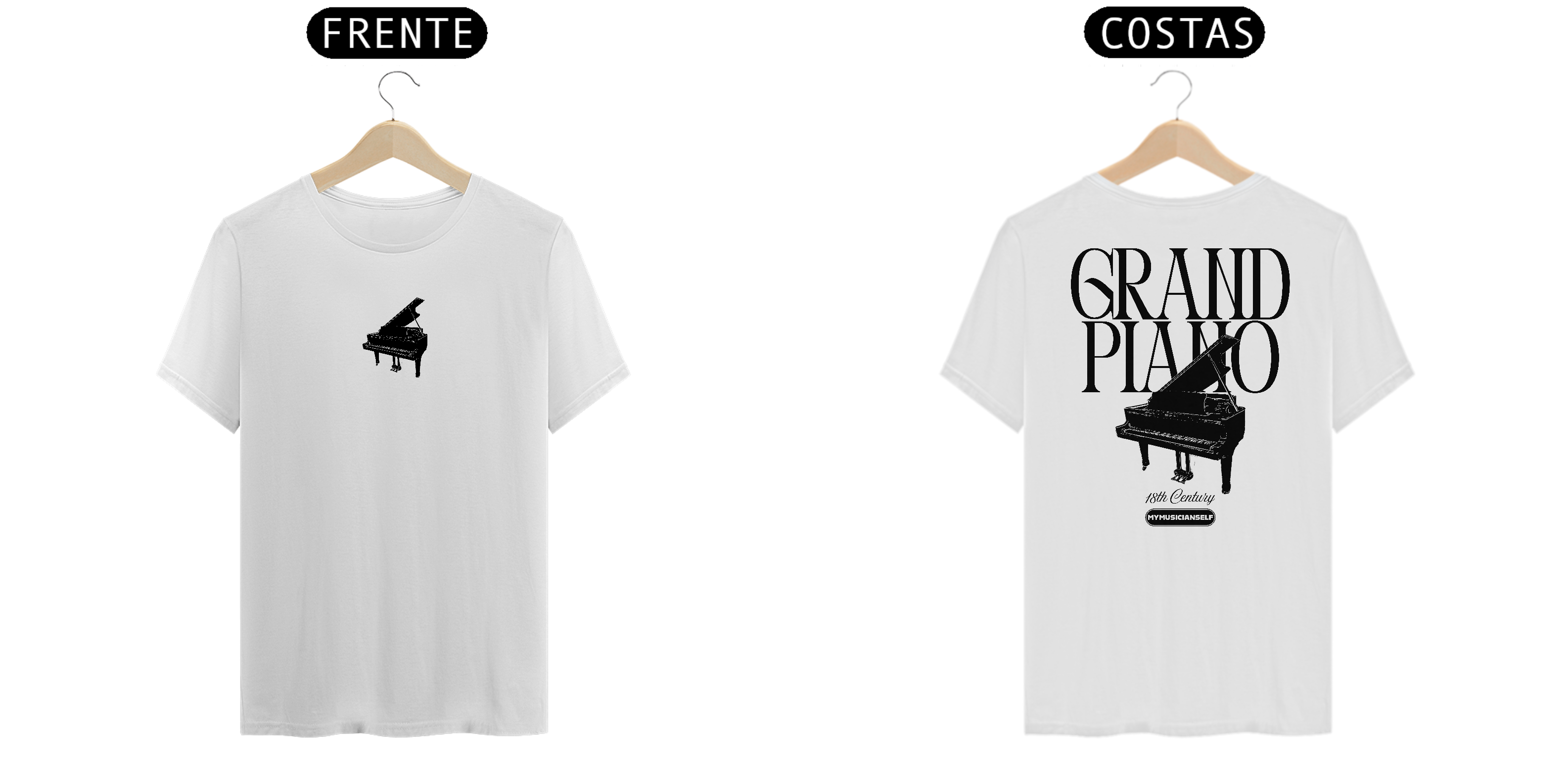 Nome do produto: CAMISETA GRAND PIANO - BRANCA