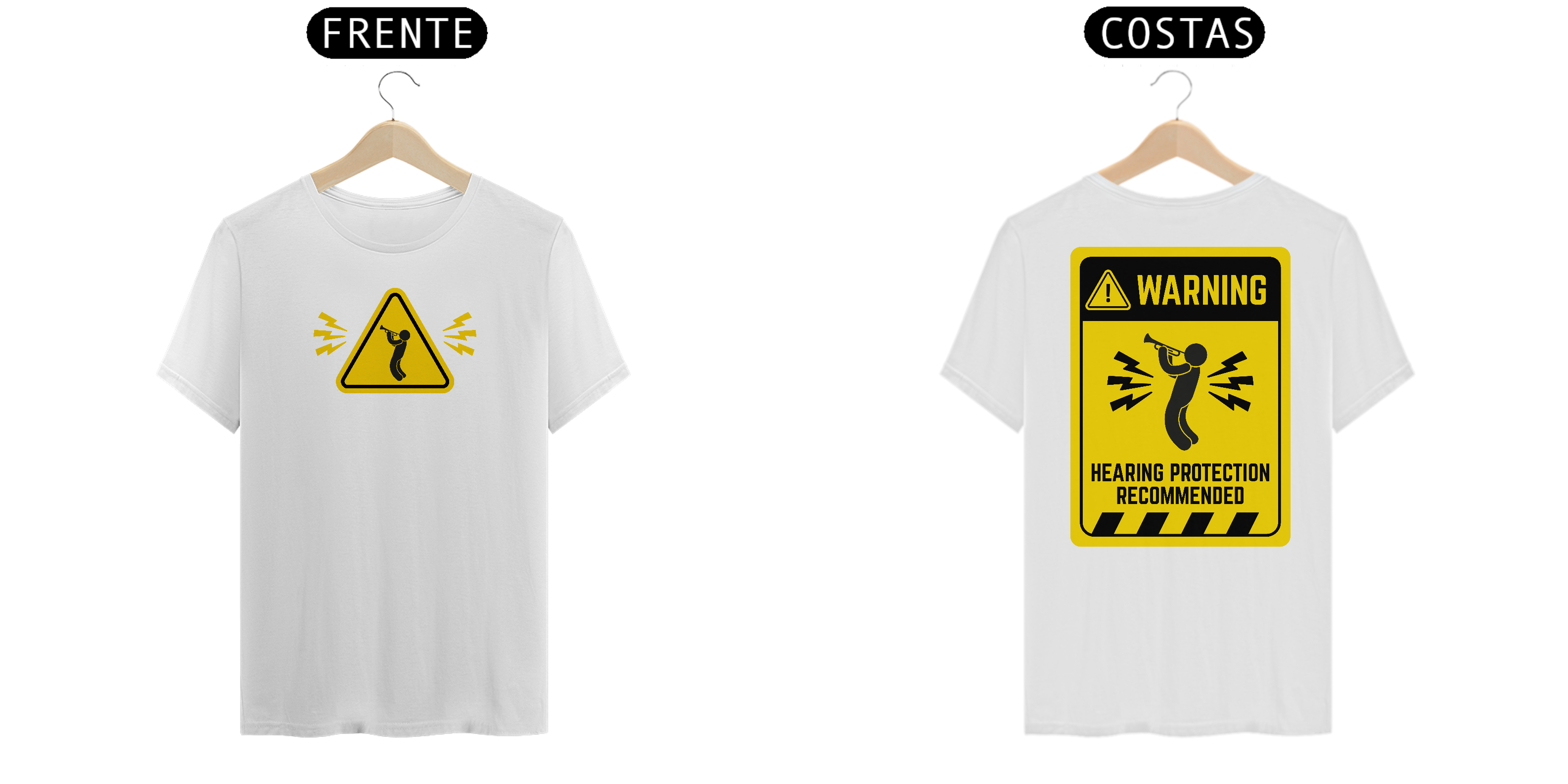 CAMISETA WARNING TROMPETISTA - BRANCA