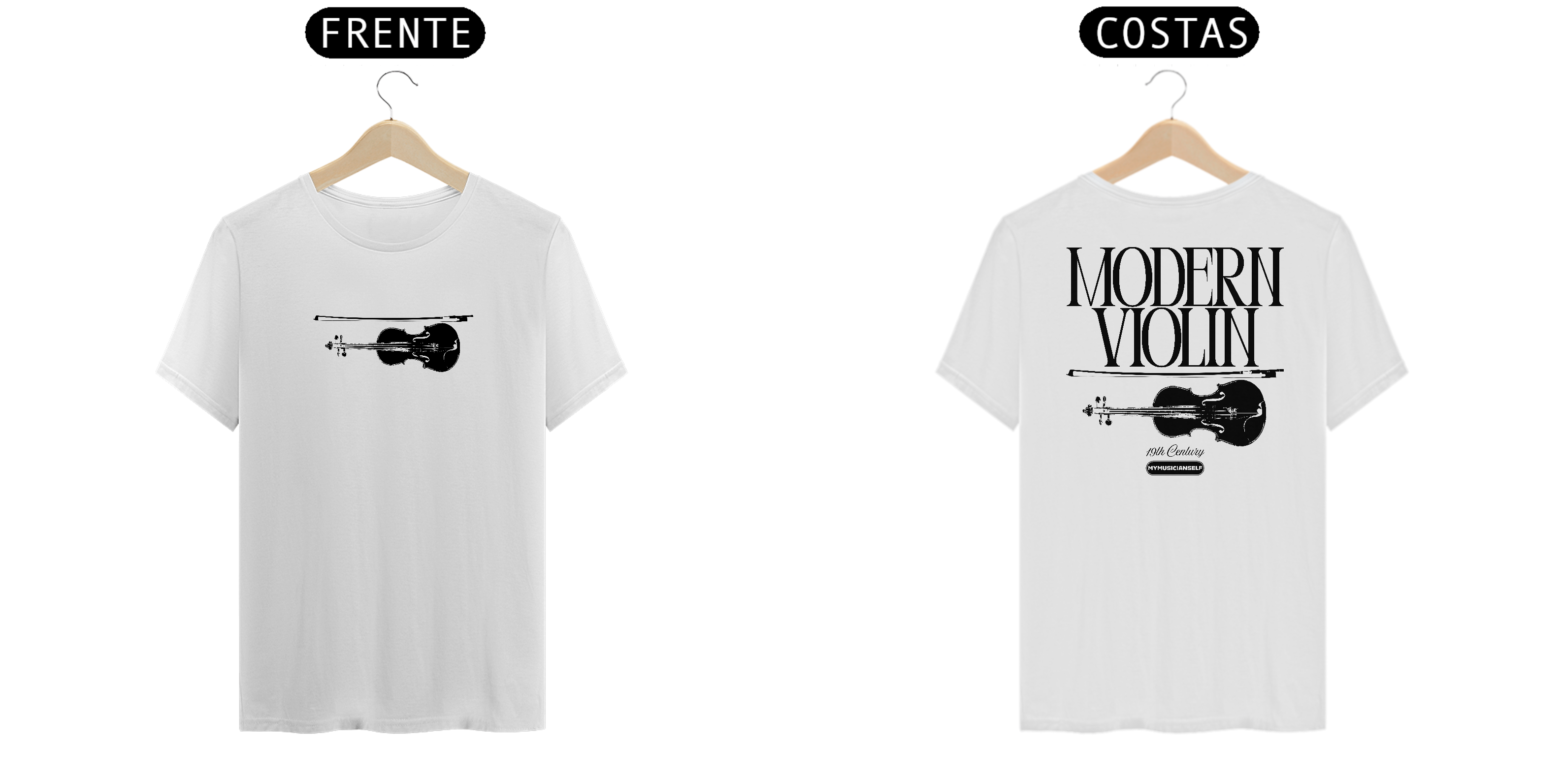 CAMISETA MODERN VIOLIN - BRANCA