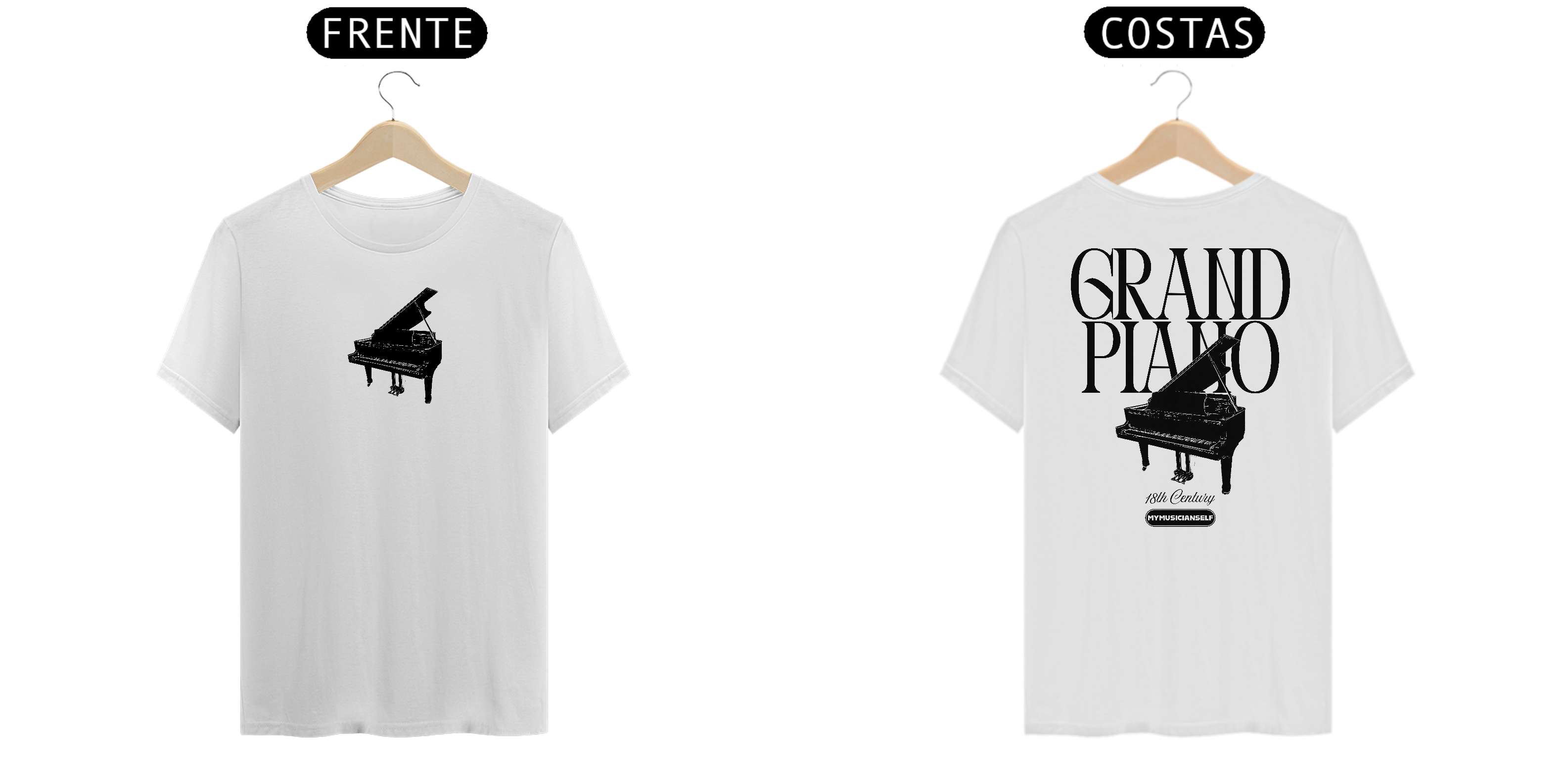 CAMISETA GRAND PIANO - BRANCA