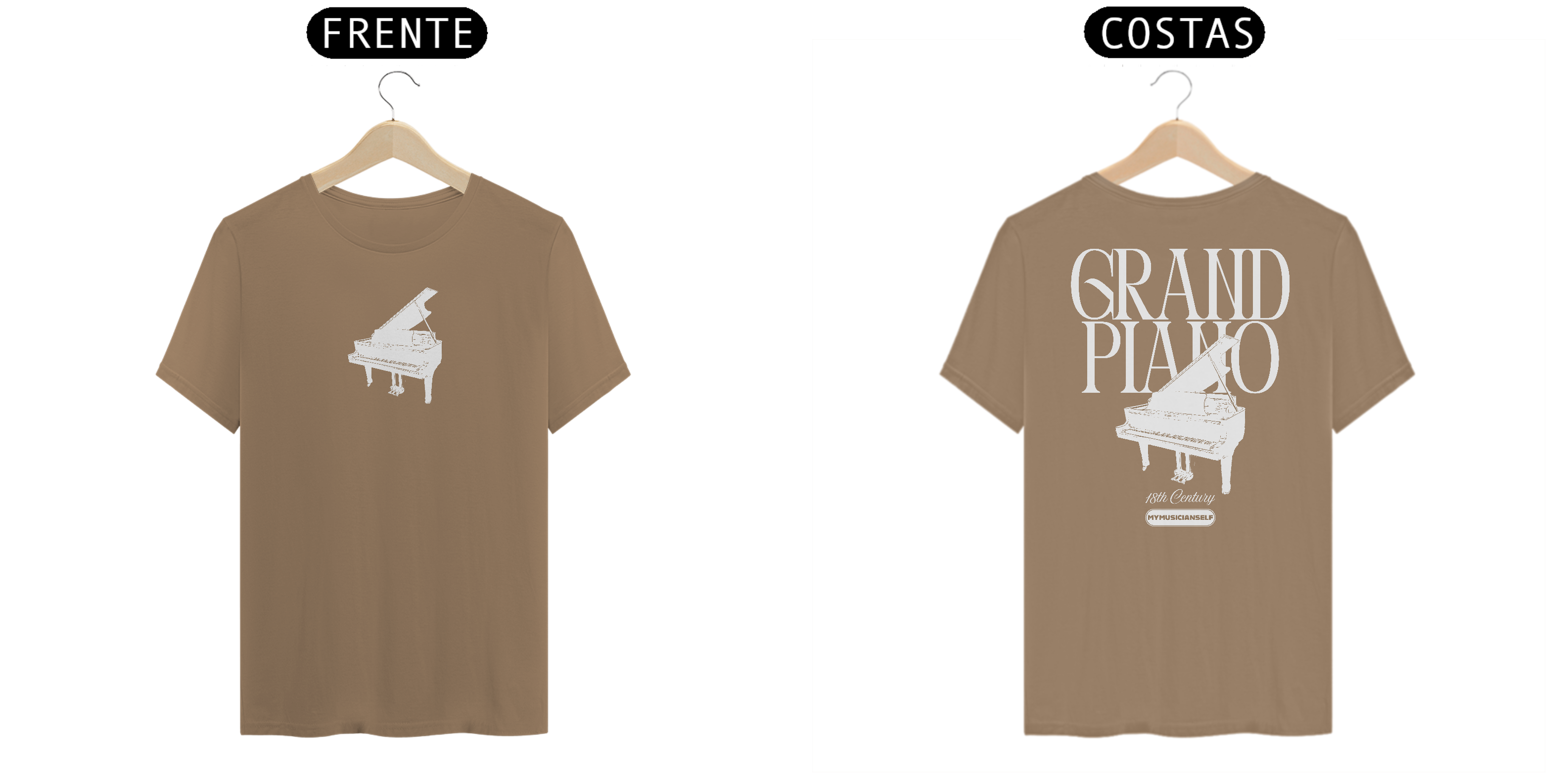 CAMISETA GRAND PIANO - MARROM