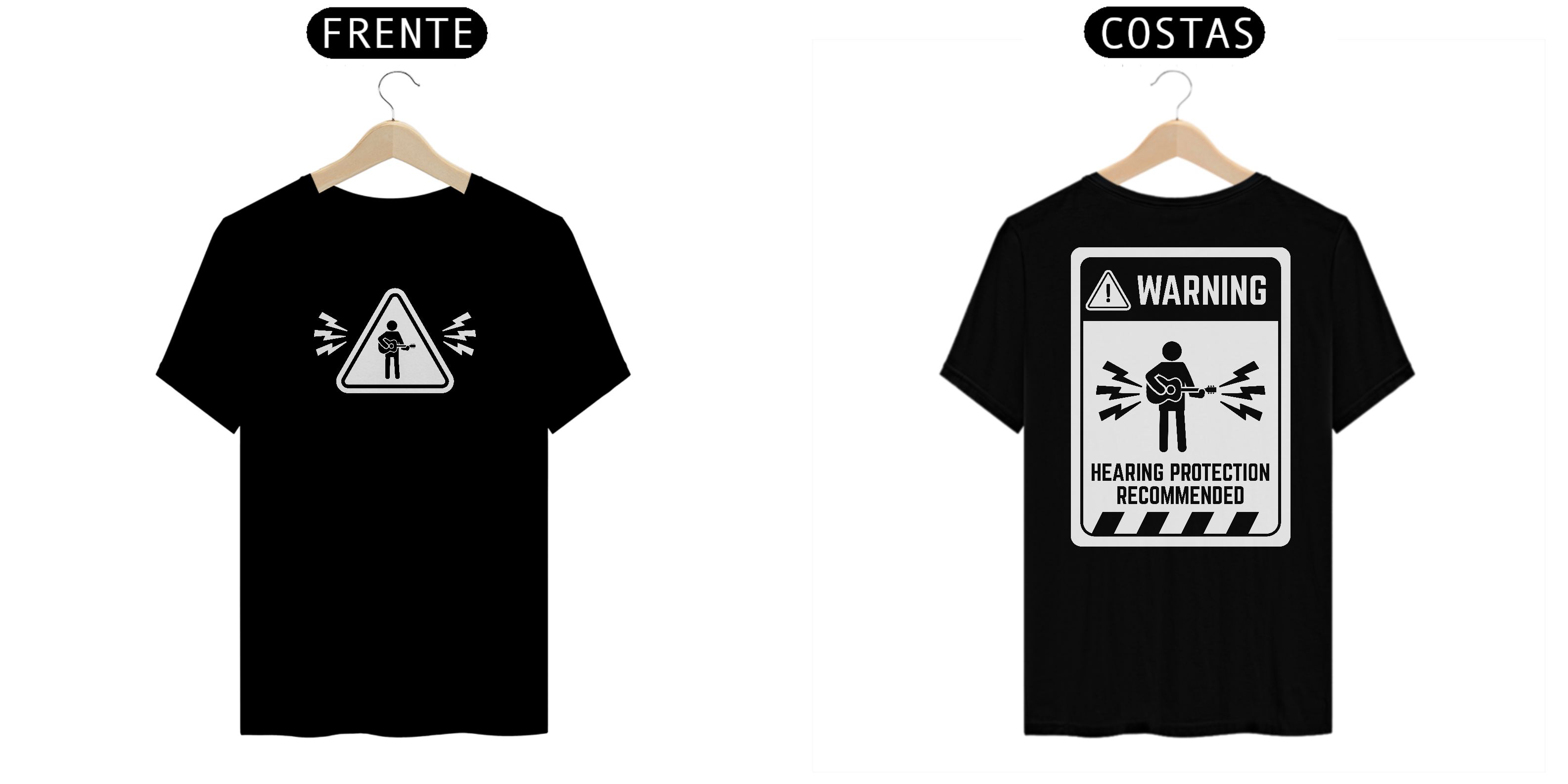 CAMISETA WARNING VIOLONISTA - PRETA