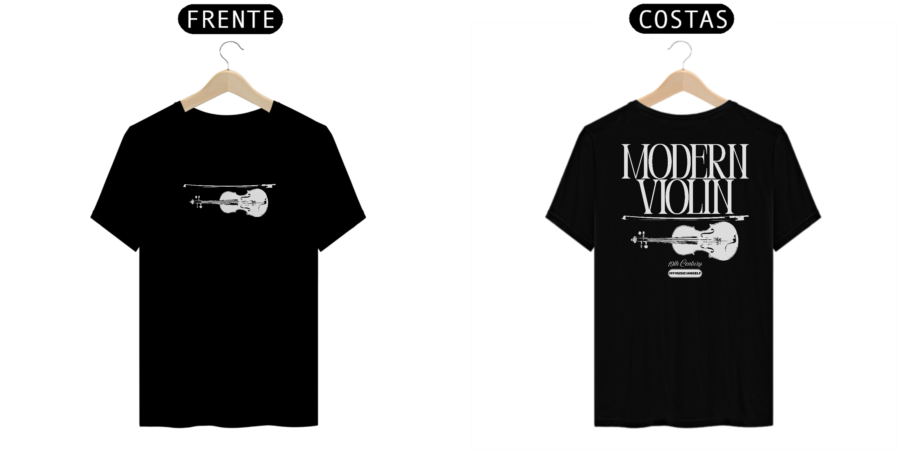 CAMISETA MODERN VIOLIN - PRETA