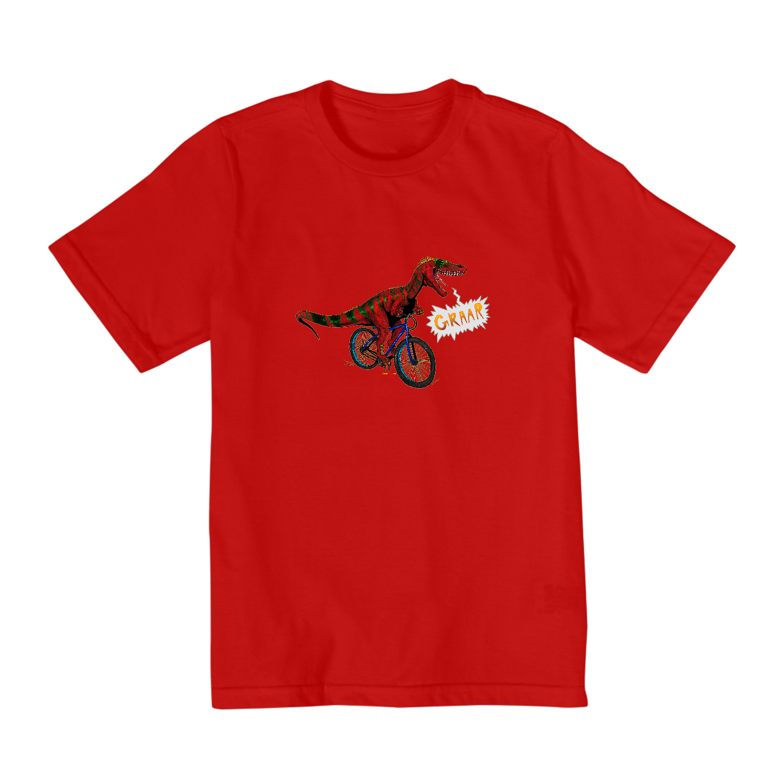 Camiseta Infantil Staurikosaurus Ciclista