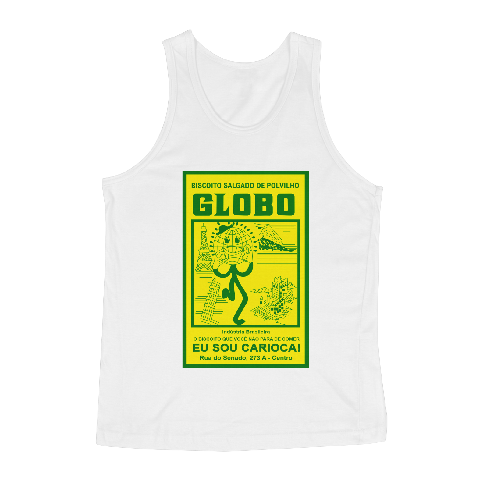 Nome do produto  Biscoito Globo / Camisa Regata Masculina Branca