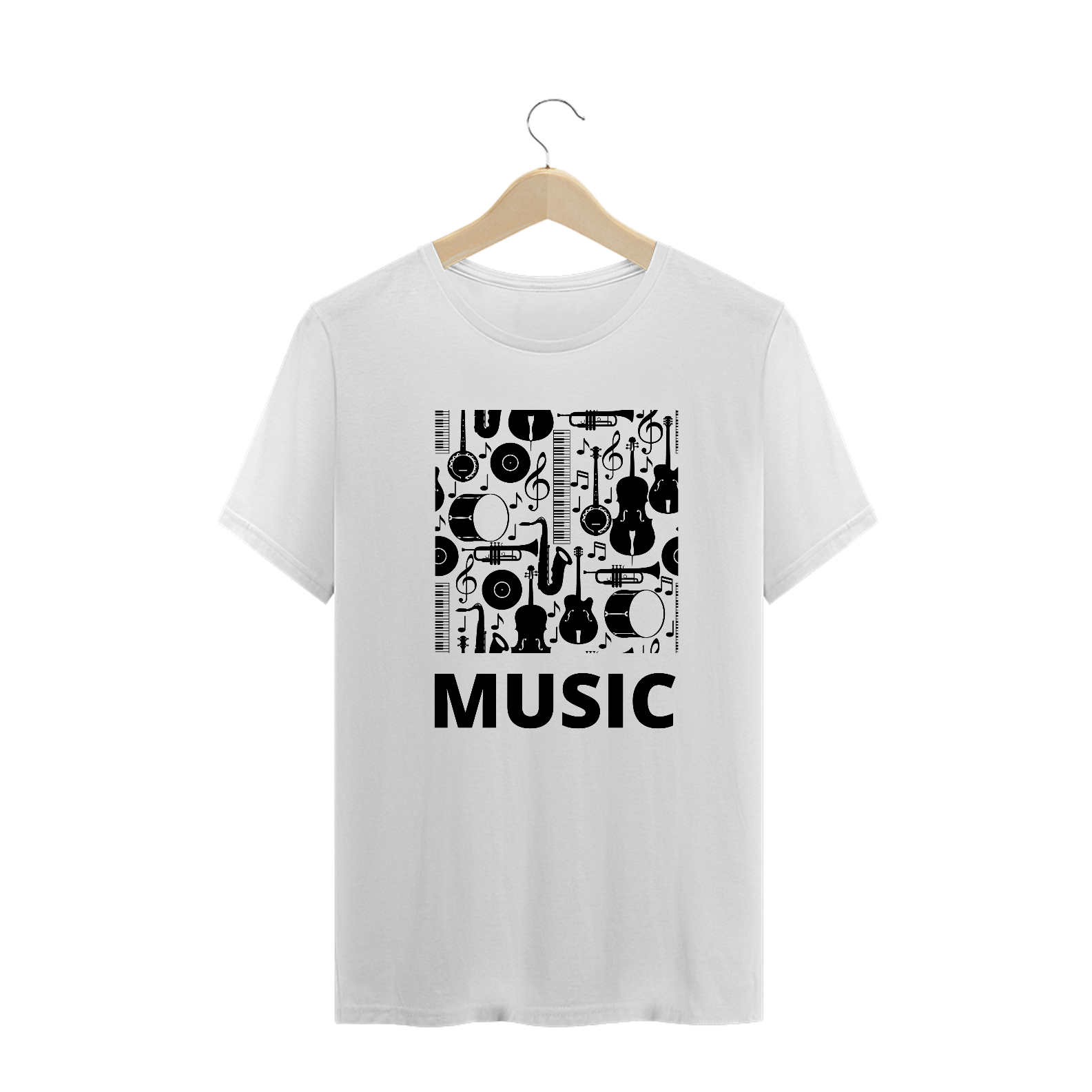 Nome do produto: Camiseta Music - Branca