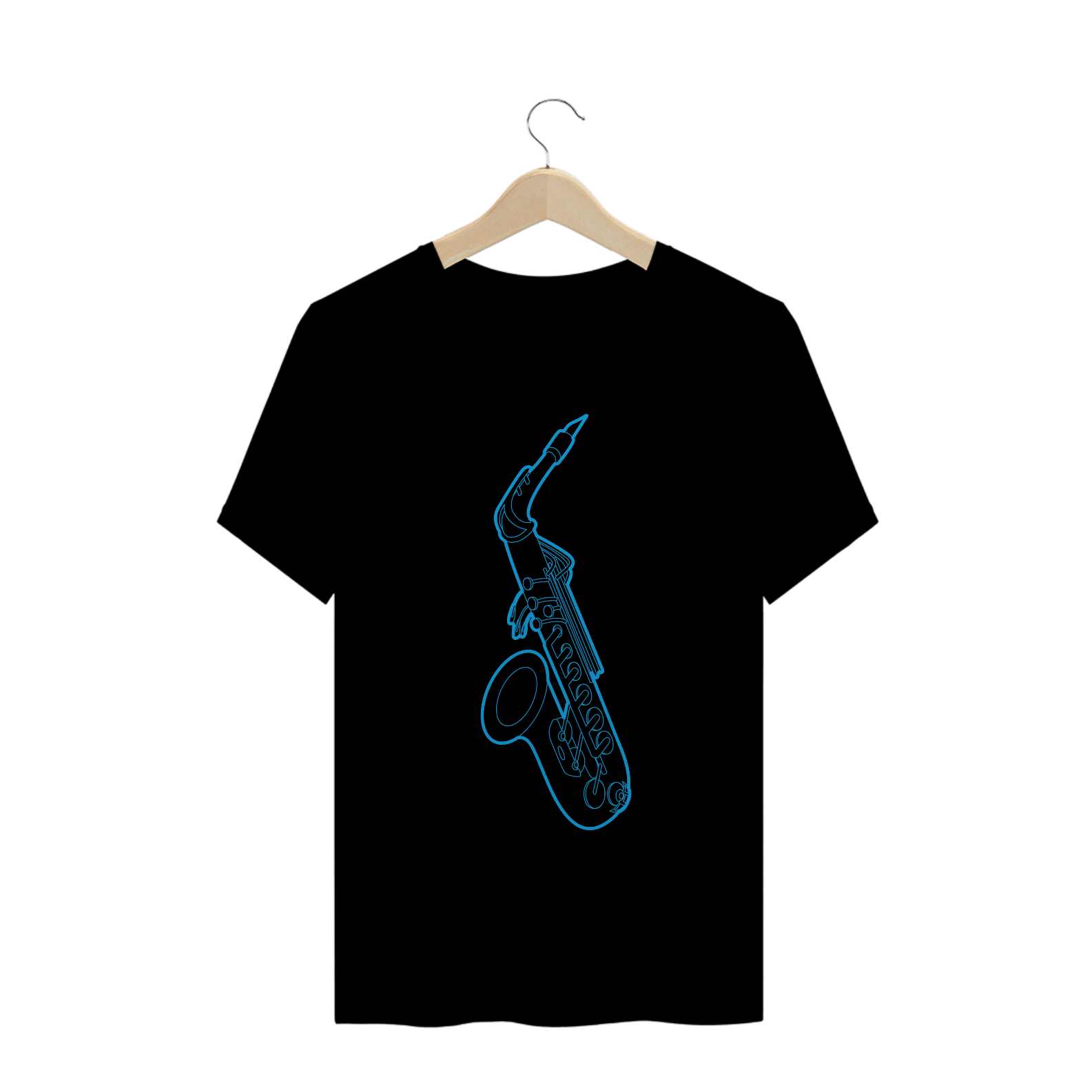 Nome do produto: Camiseta sax azul