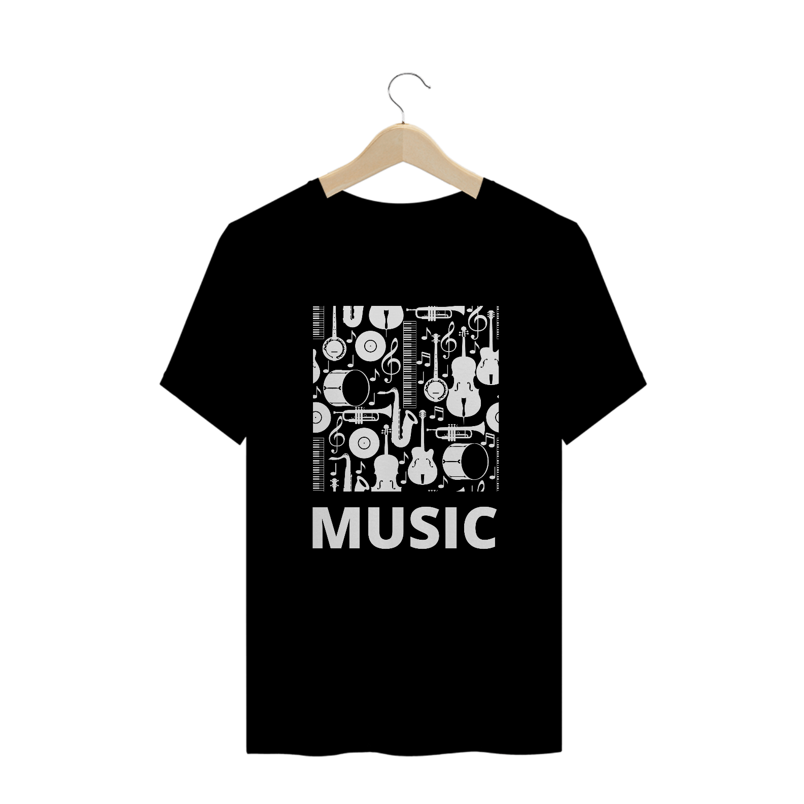 Nome do produto: Camiseta Music Preta