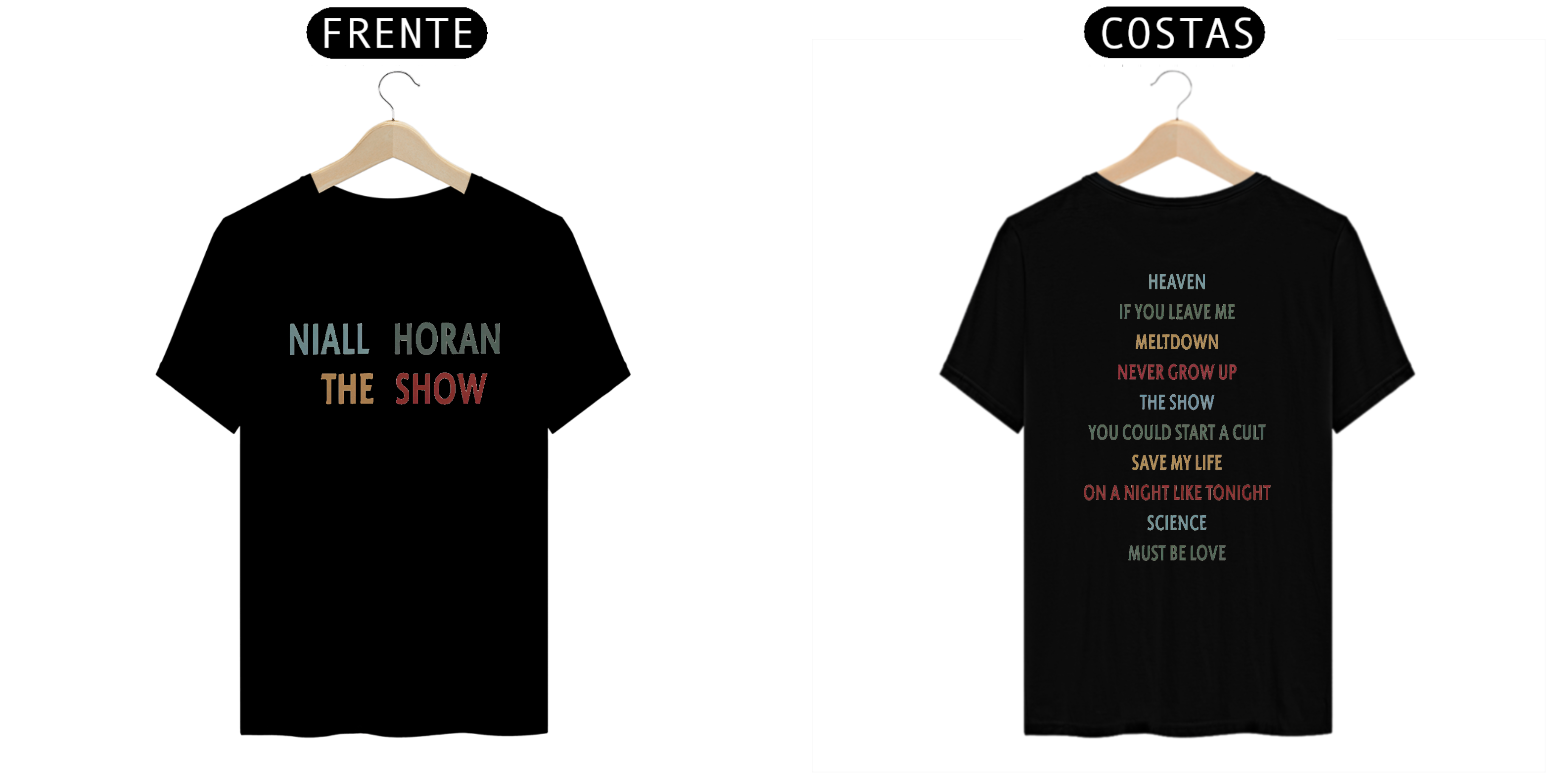 Nome do produto: Camiseta Niall Horan (estampa frente e costas)