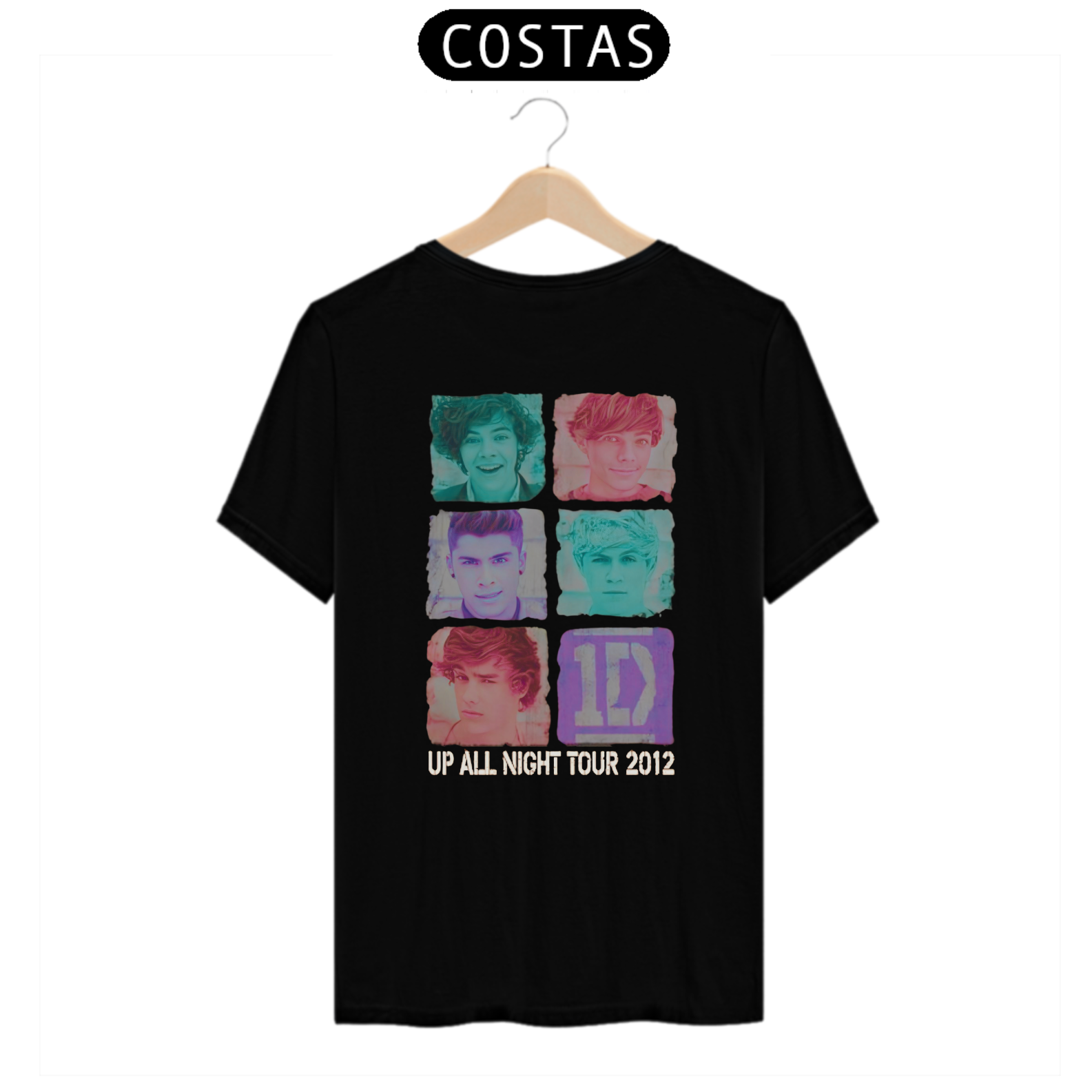 Nome do produto: Camiseta One Direction (estampa na parte das costas)