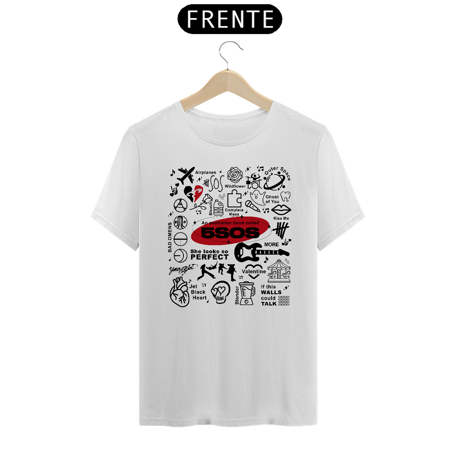 Nome do produto: Camiseta 5SOS - Eras