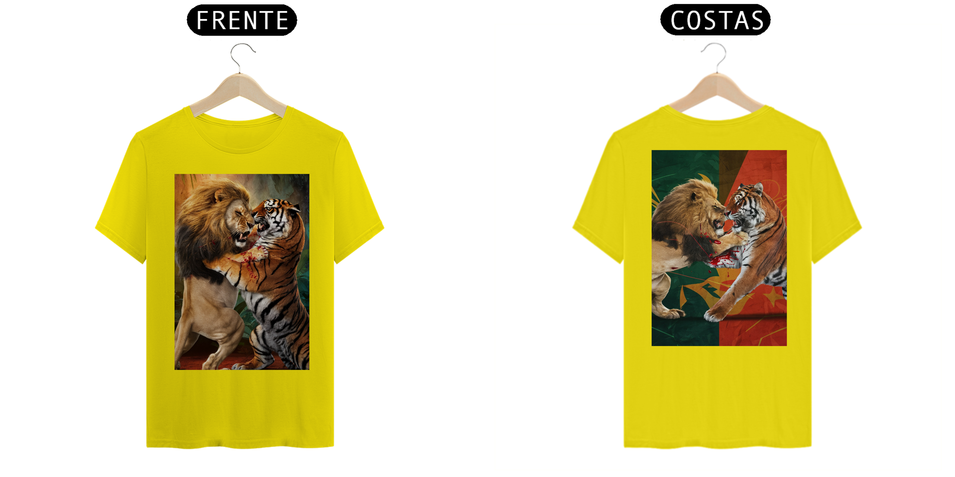 Nome do produto: [ESPECIAL] Leão X Tigre [Frente e Verso]
