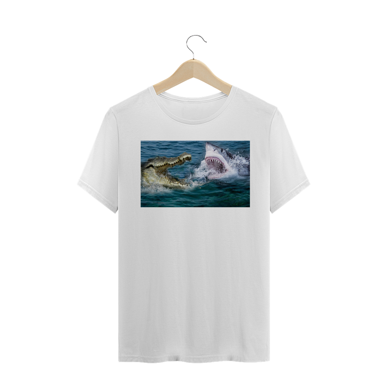 Nome do produto: CROCODILO MARINHO VS TUBARÃO BRANCO