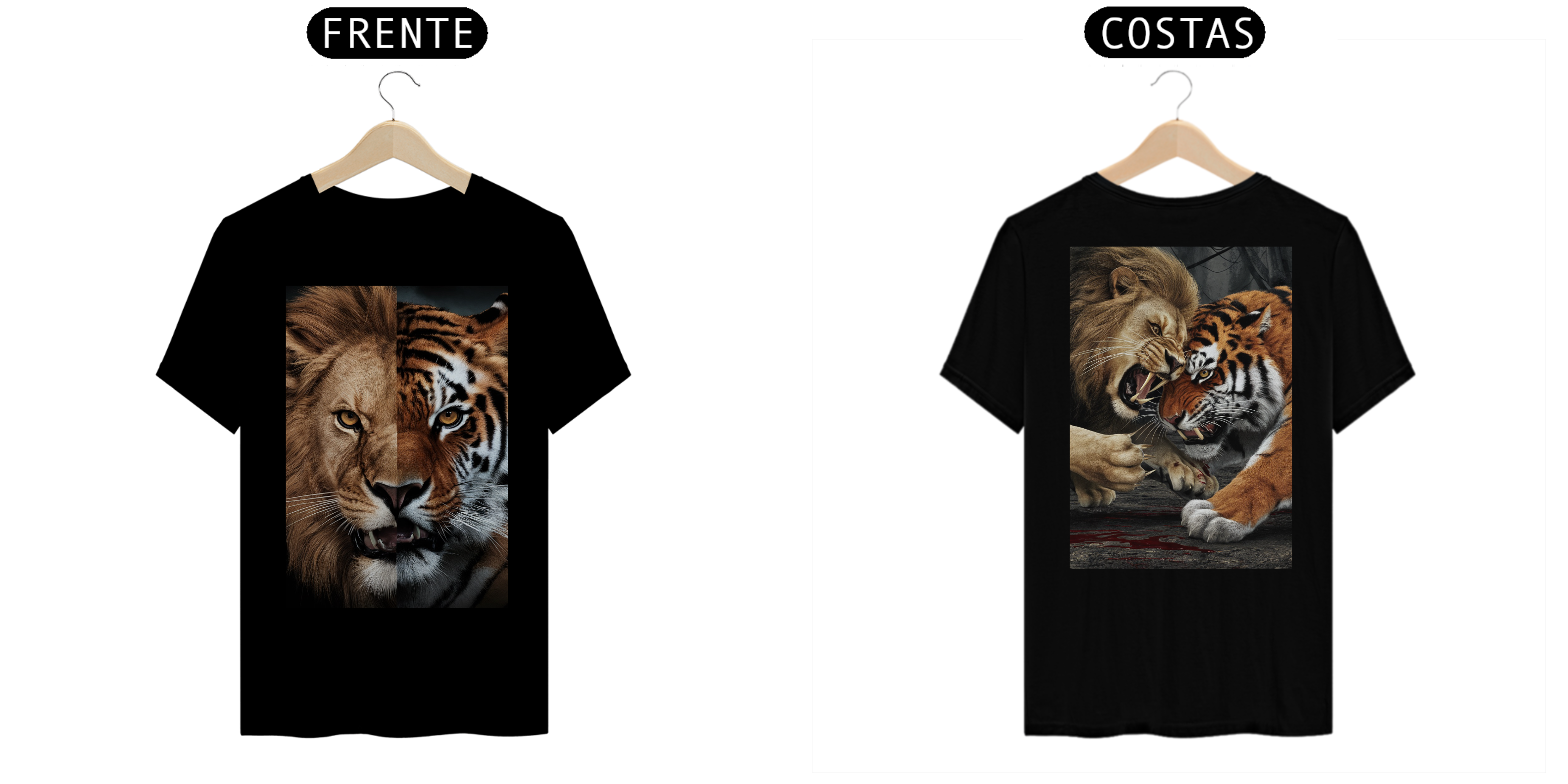 Nome do produto: [ESPECIAL] Leão X Tigre [Frente e Verso]