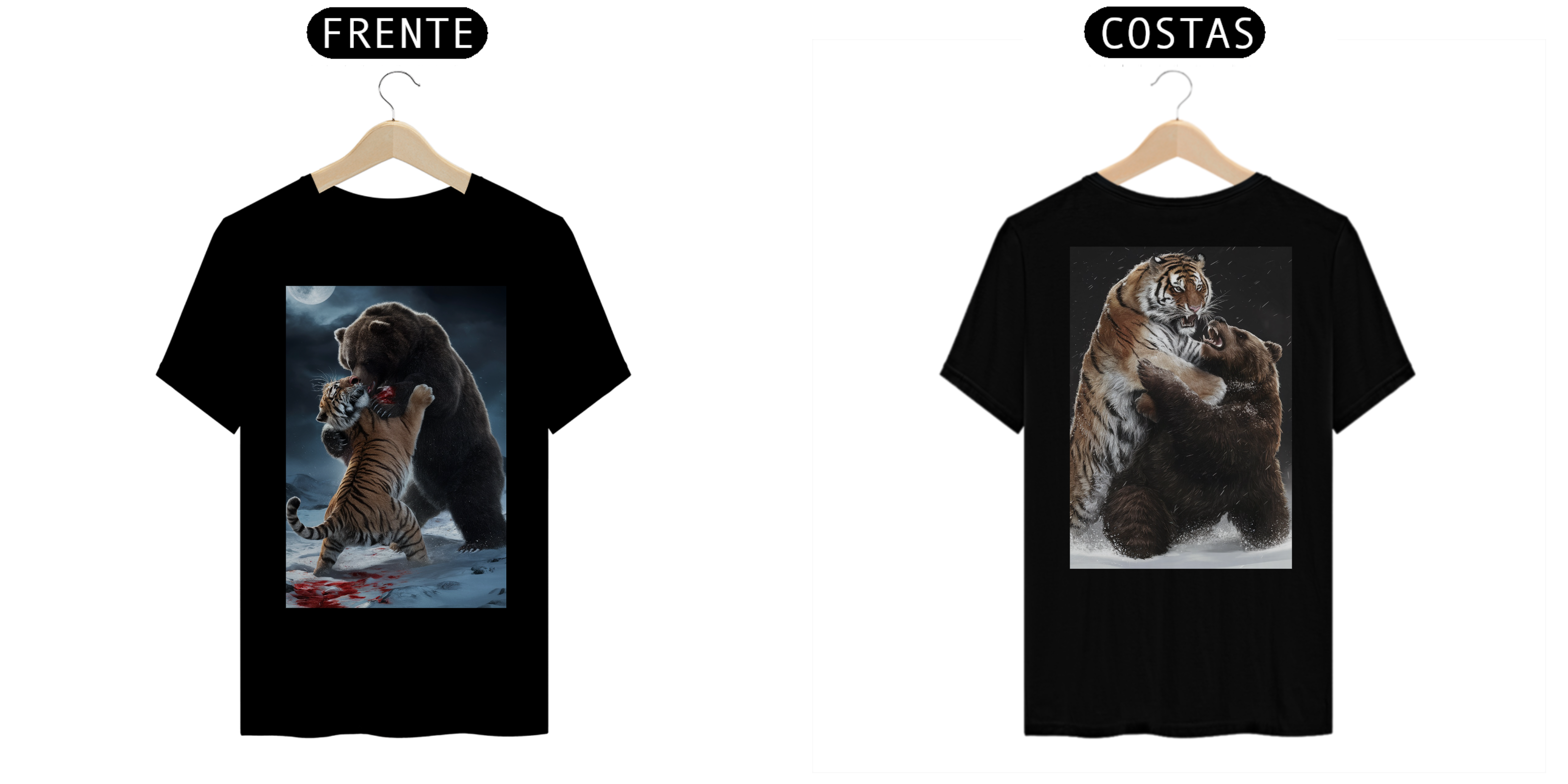 Nome do produto: [ESPECIAL] Tigre X Urso [Frente e Verso]