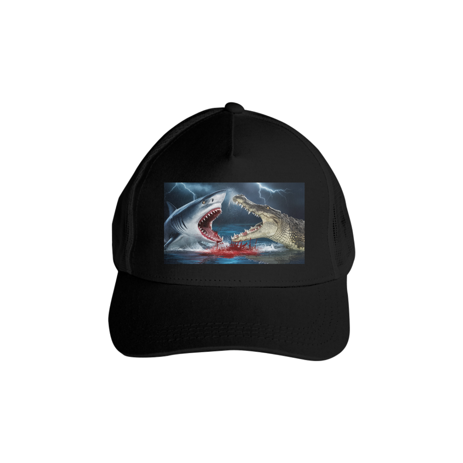 Nome do produto: Boné - Tubarão X Crocodilo