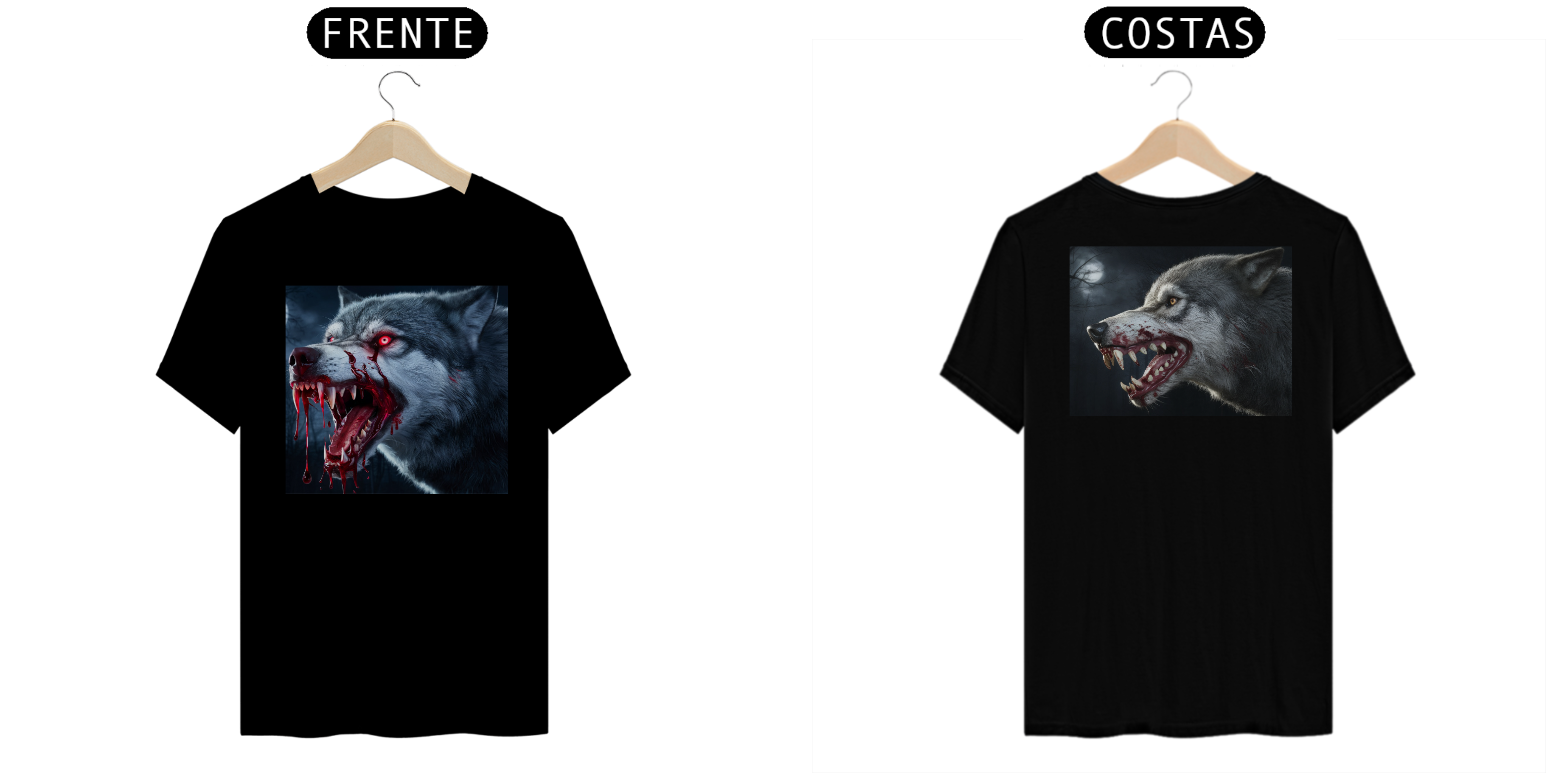 Nome do produto: [ESPECIAL] Lobo Cinzento Sinistro [FRENTE E VERSO]