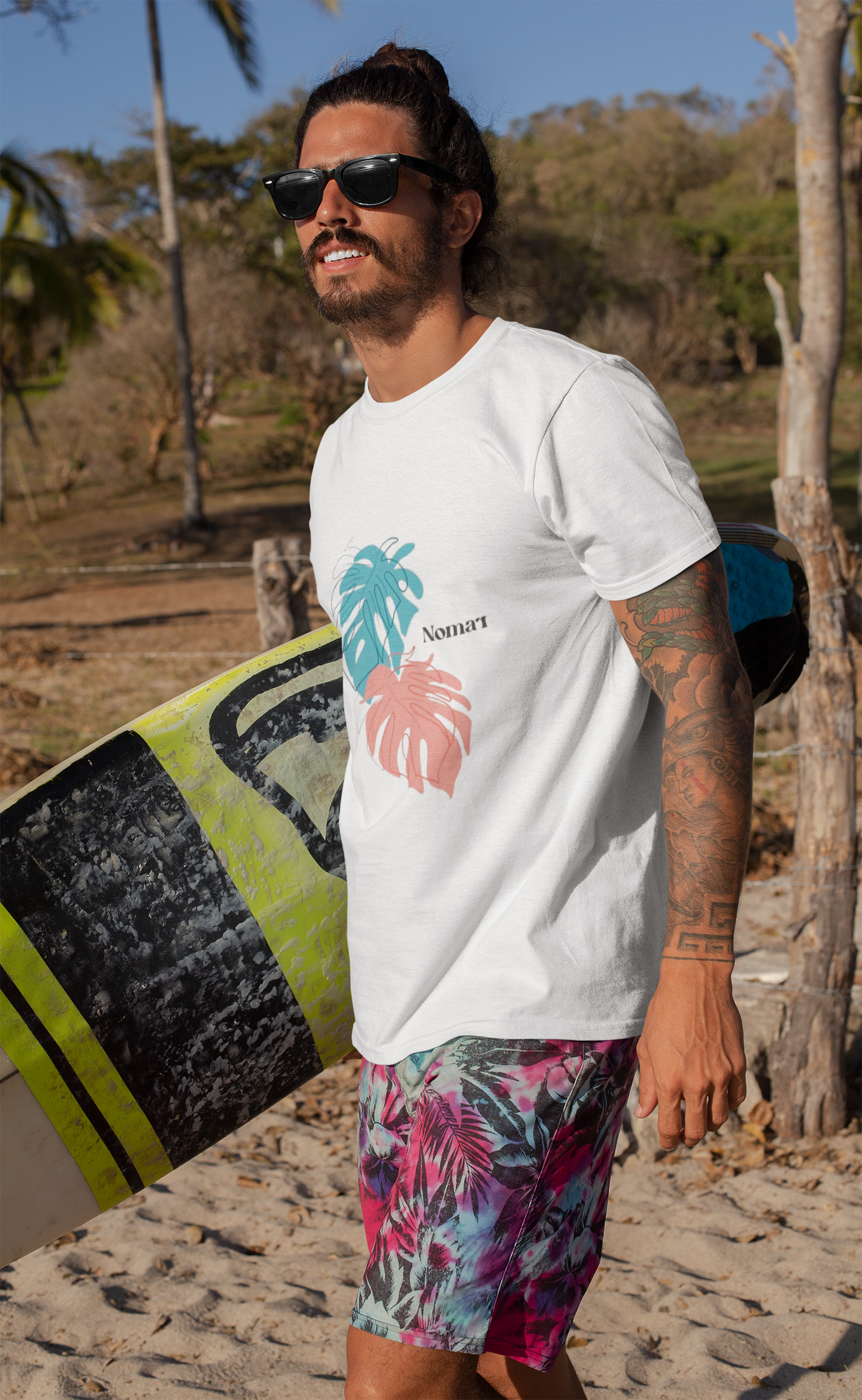 Nome do produto: T-shirt Quality Nomar - Verão Folhas