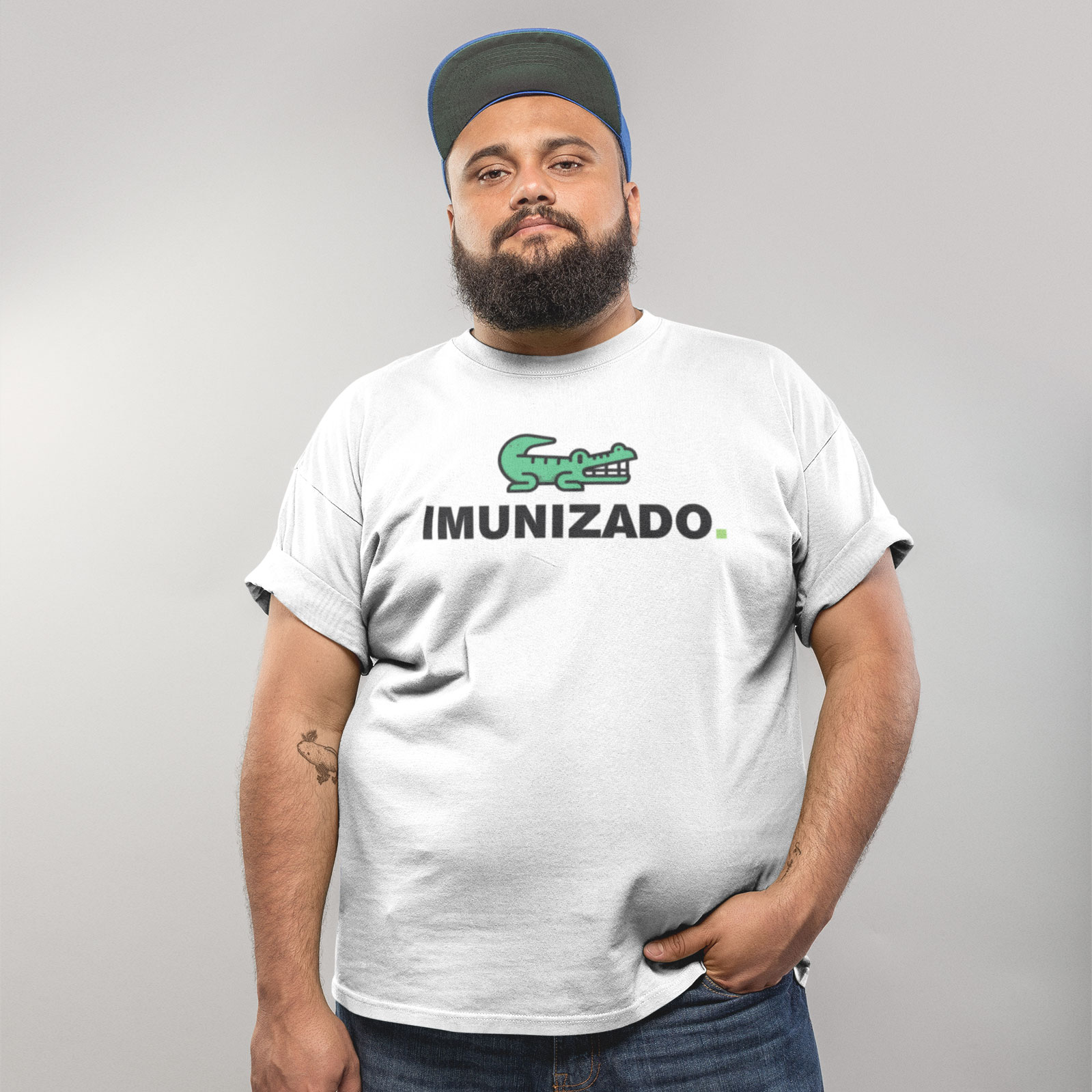 Nome do produto: Camiseta Plus Size - Imunizado