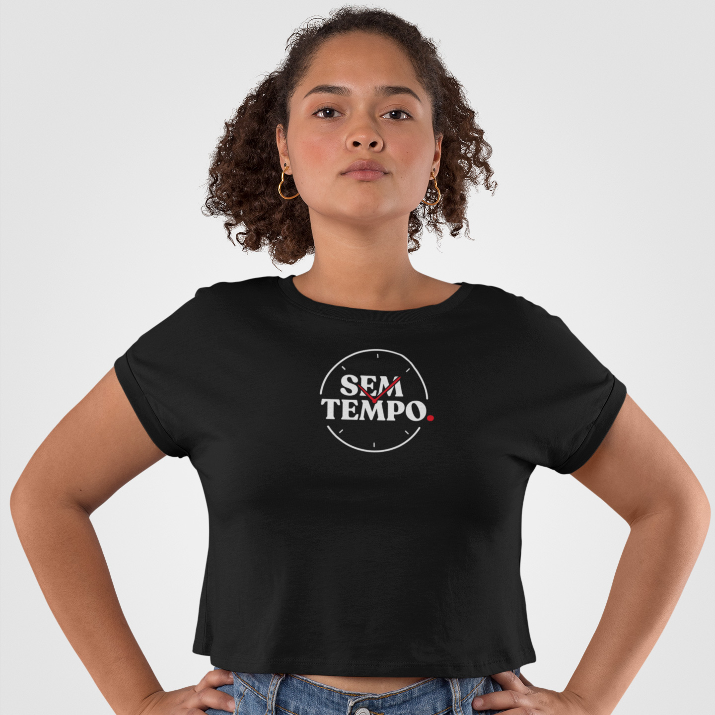 Nome do produto: Cropped - Sem Tempo Preto