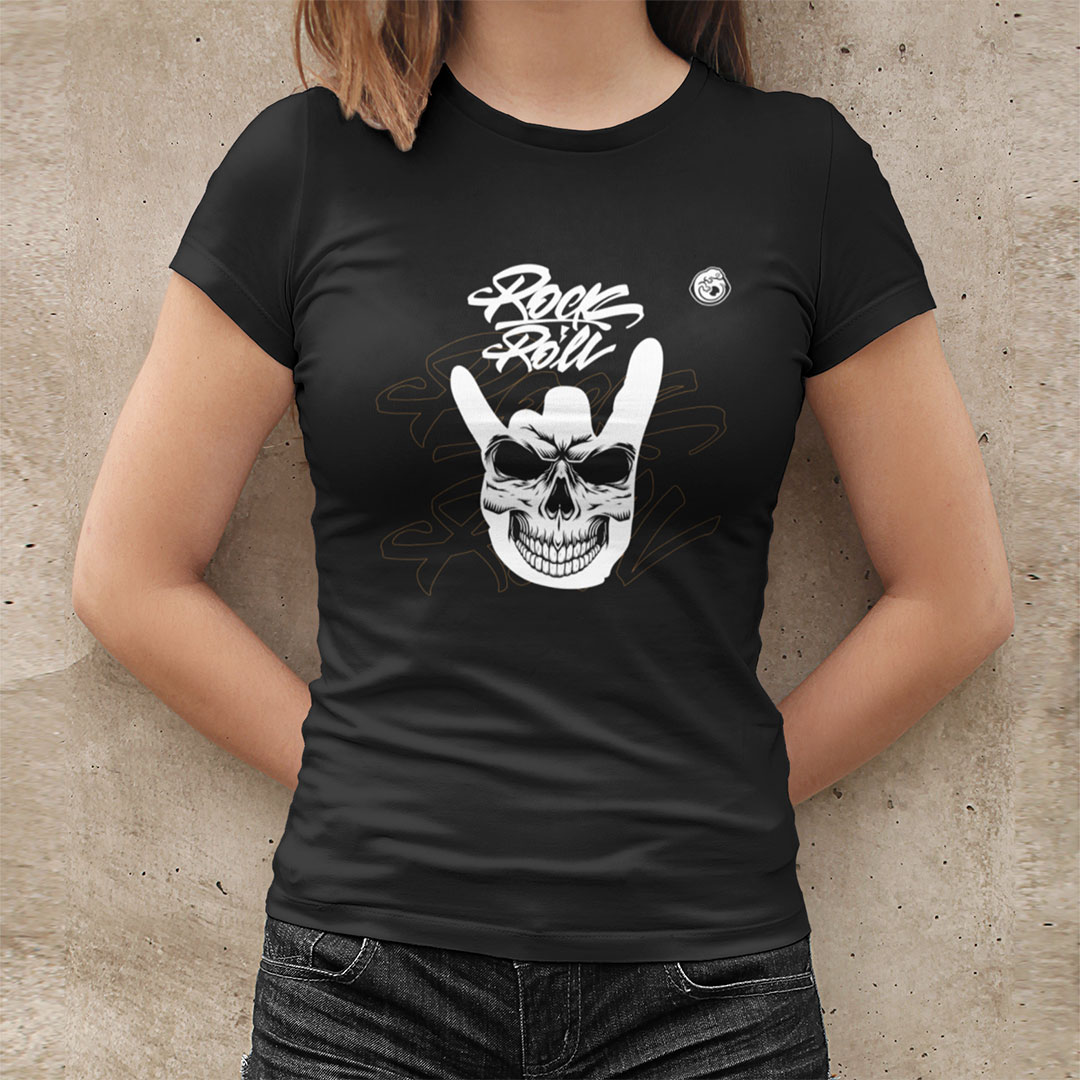 Nome do produto: Baby Long Preta Rock and Roll