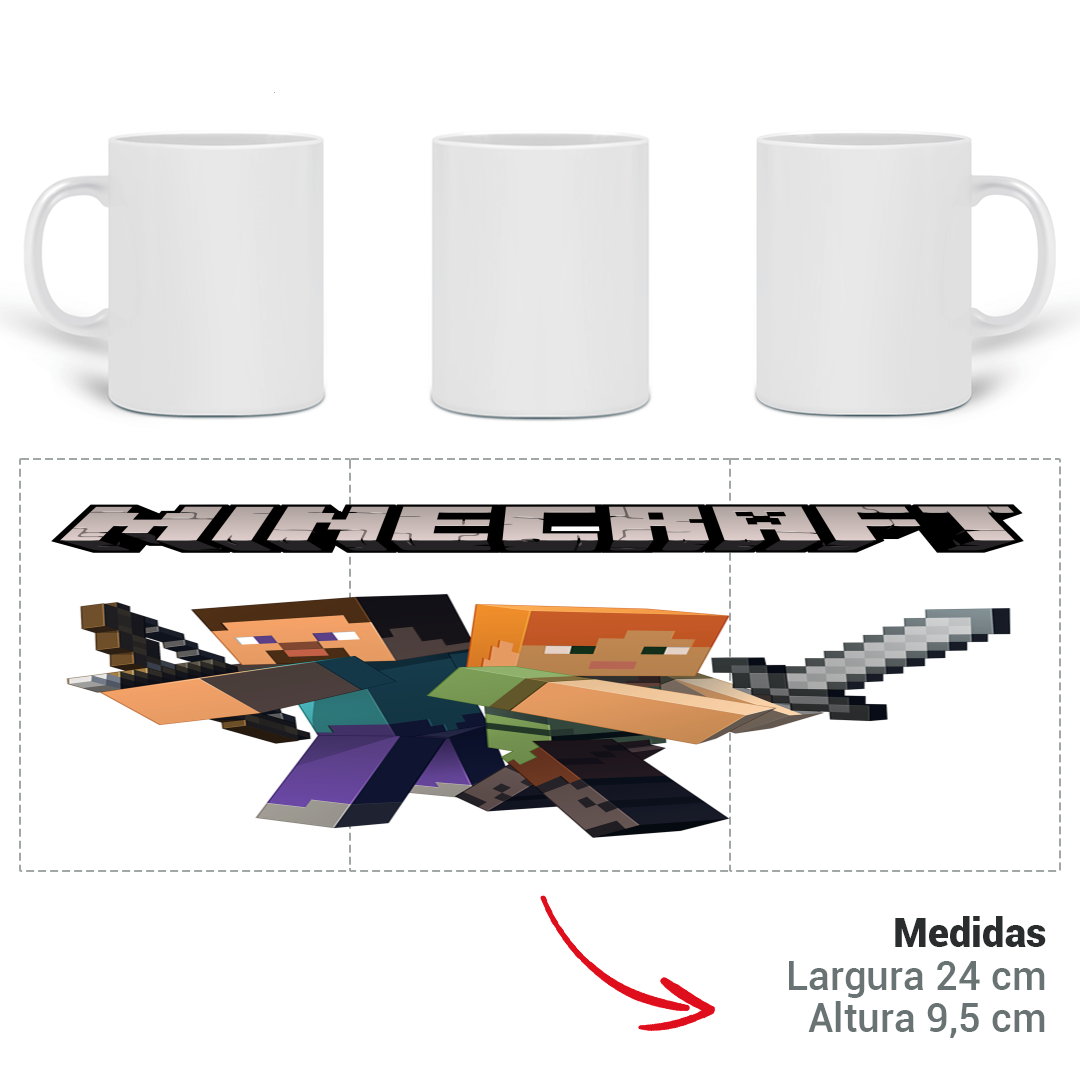 Nome do produto: CANECA MINECRAFT