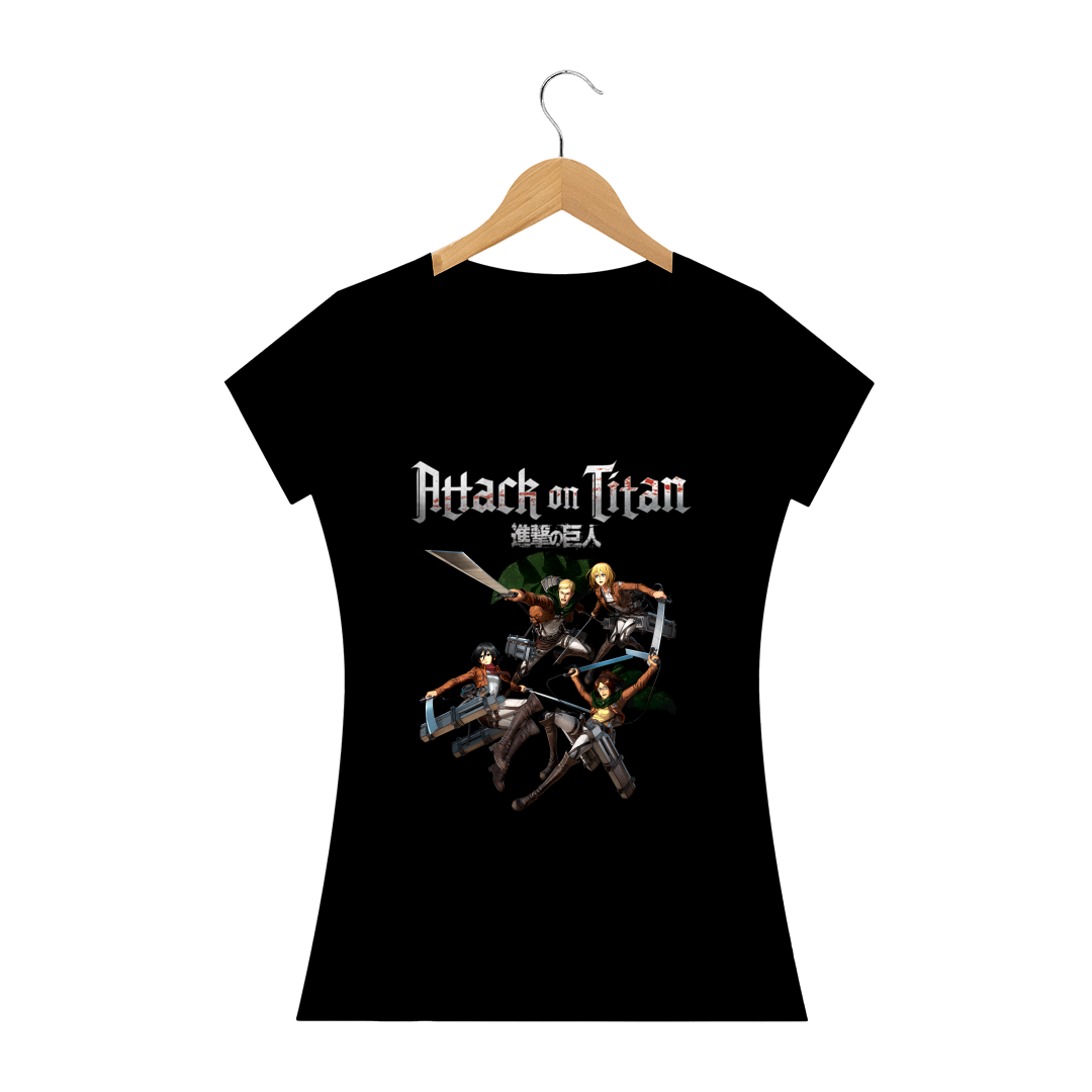 Nome do produto: Camiseta Baby Look Attack on titan - Cartoons/Animes