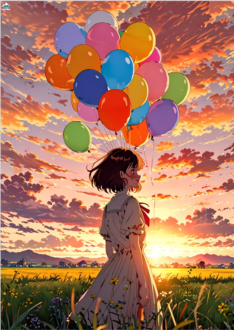 Nome do produto: Poster Sunset Ballons