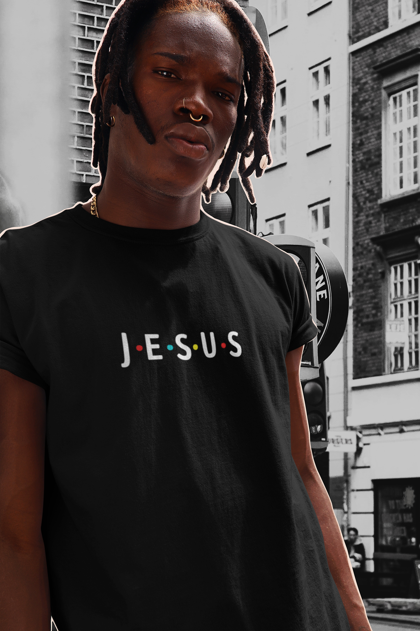 Nome do produto: Camisa unissex nome Jesus colorido