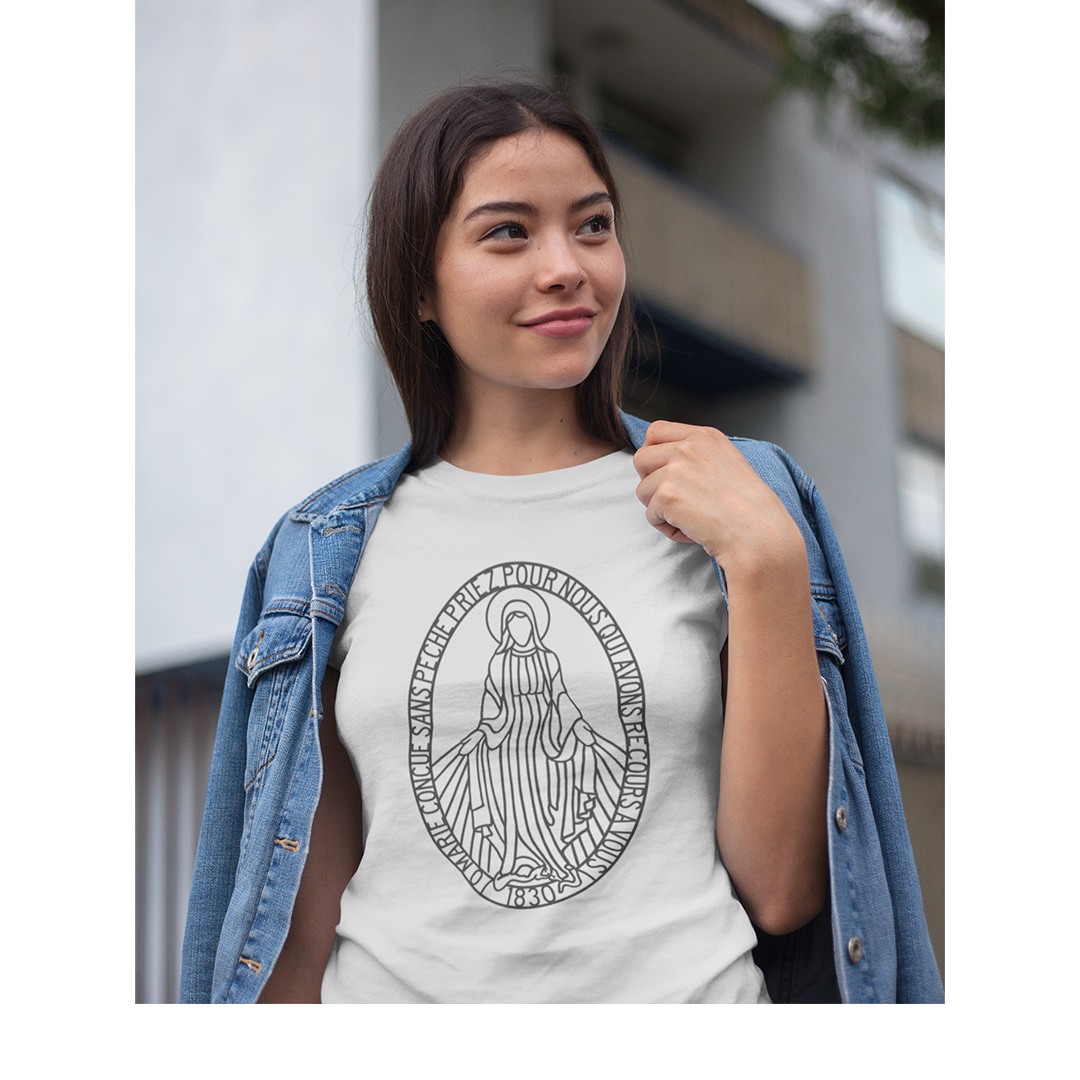 Nome do produto: Camiseta Feminina Nossa Senhora das Graças