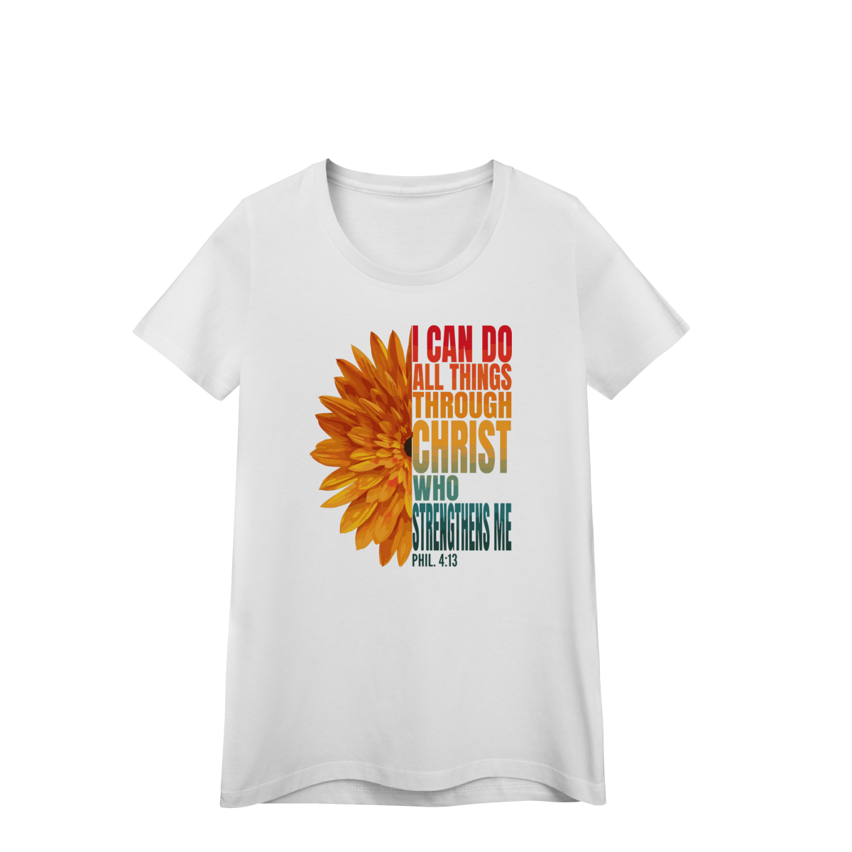 Camiseta TUDO POSSO NAQUELE QUE ME FORTALECE - Filipenses 4:13