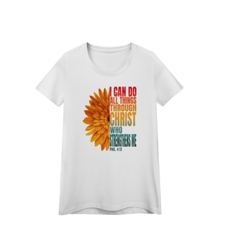 Camiseta TUDO POSSO NAQUELE QUE ME FORTALECE - Filipenses 4:13