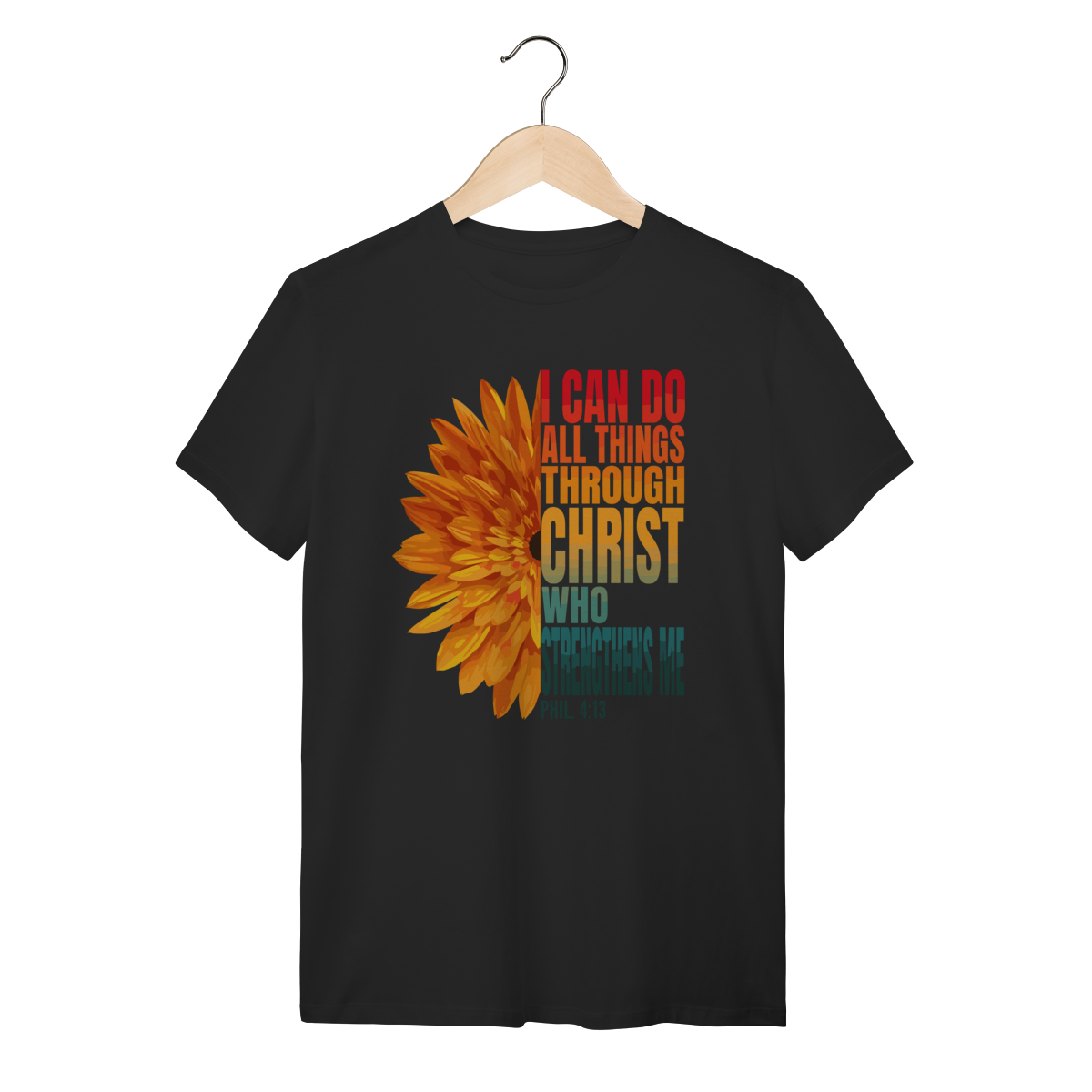 Camiseta TUDO POSSO NAQUELE QUE ME FORTALECE - Filipenses 4:13