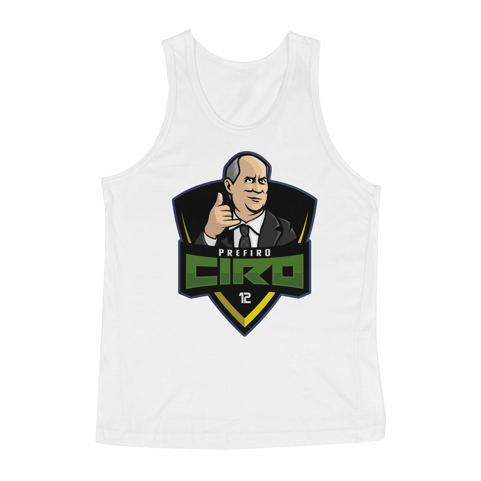 Nome do produto: Camiseta regata Brasão Prefiro Ciro