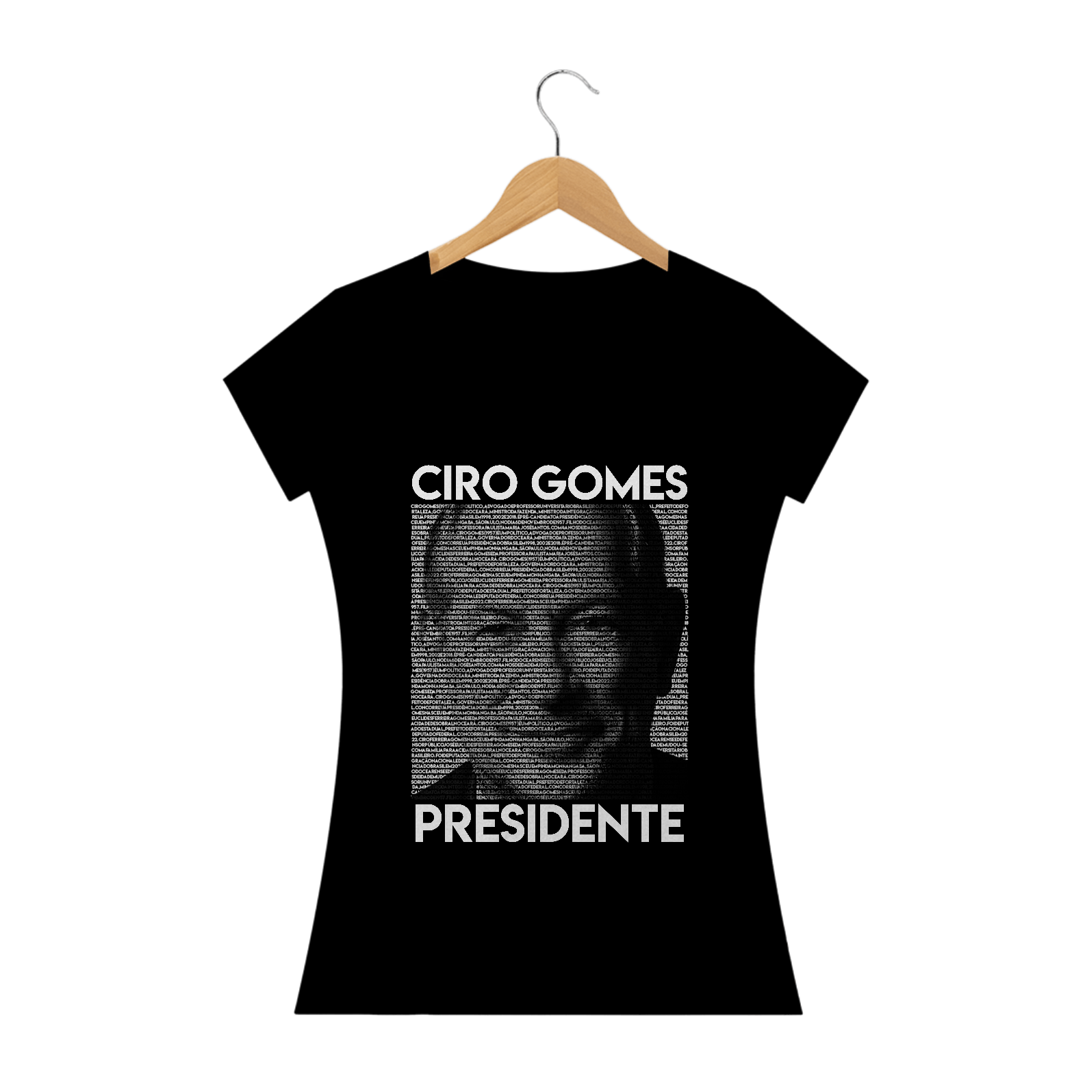 Nome do produto: Camiseta Feminina Ciro Gomes - Perfil