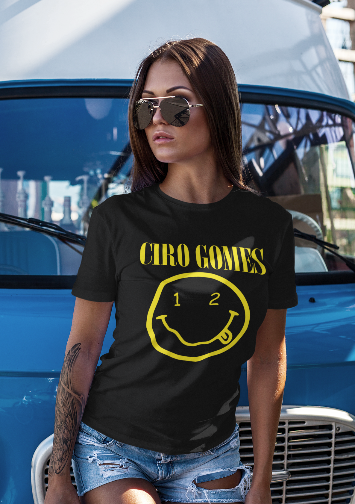 Nome do produto: Camiseta Feminina Ciro Gomes (Nirvana)