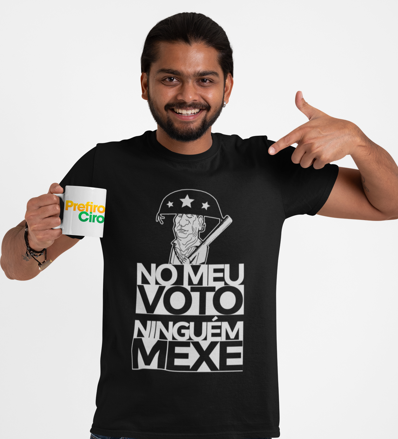 Nome do produto: Camiseta No meu voto ninguém mexe